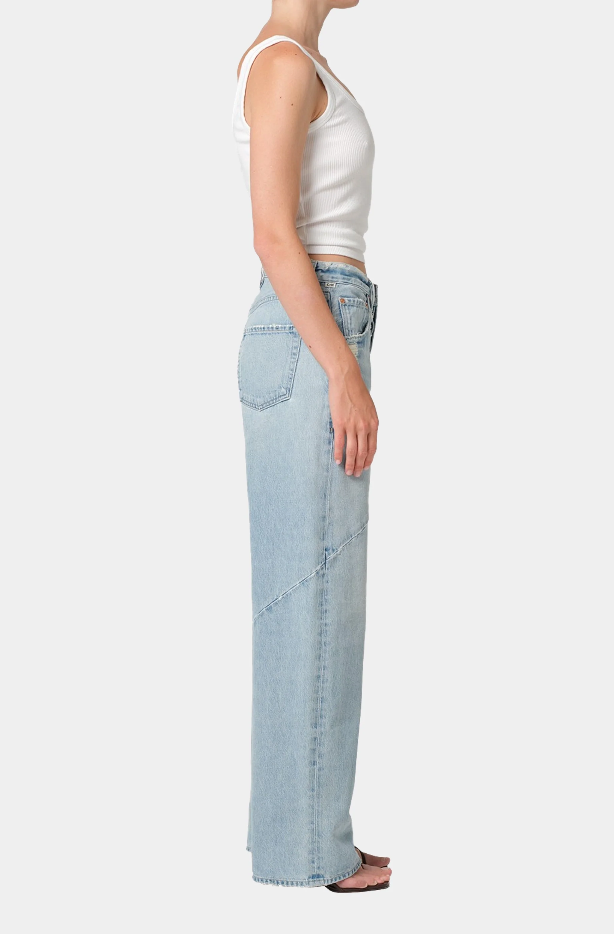 Ayla Swirl Baggy Cuffed Jeans - Image 3