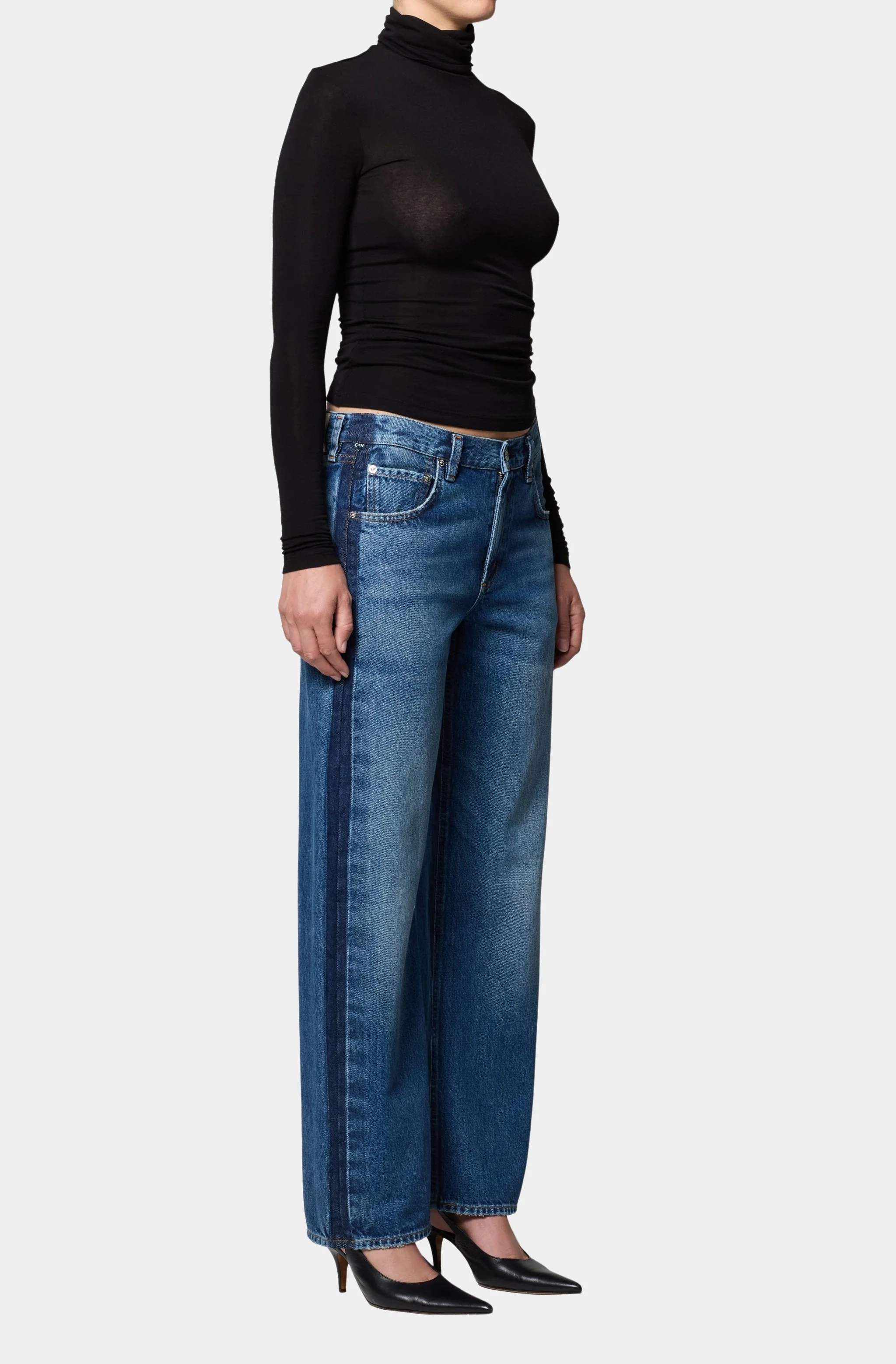 Lindz Low Rise Easy Straight With Tuxedo Stripe - Image 2