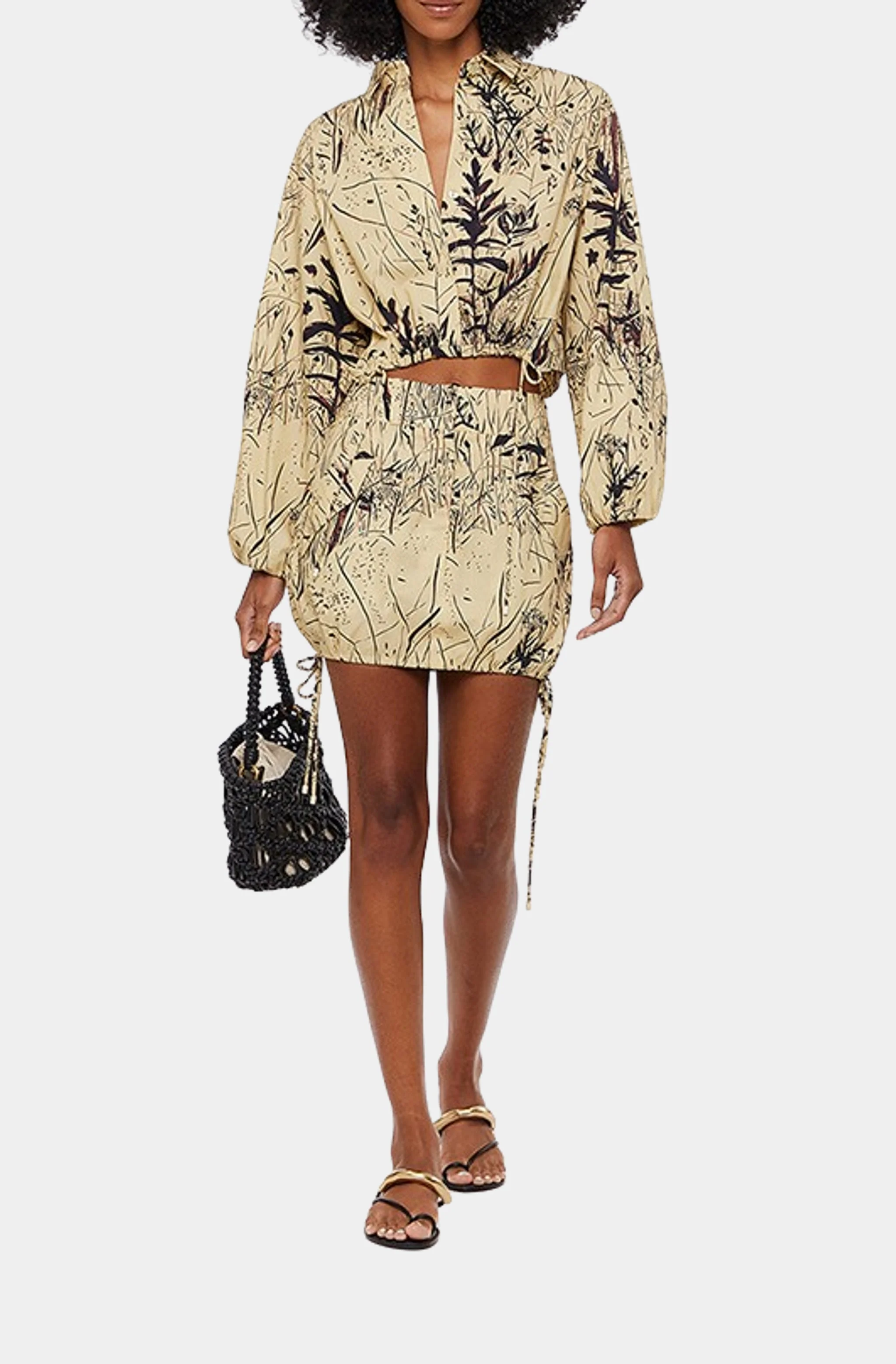 Mini Skirt with Nanquim Foliage