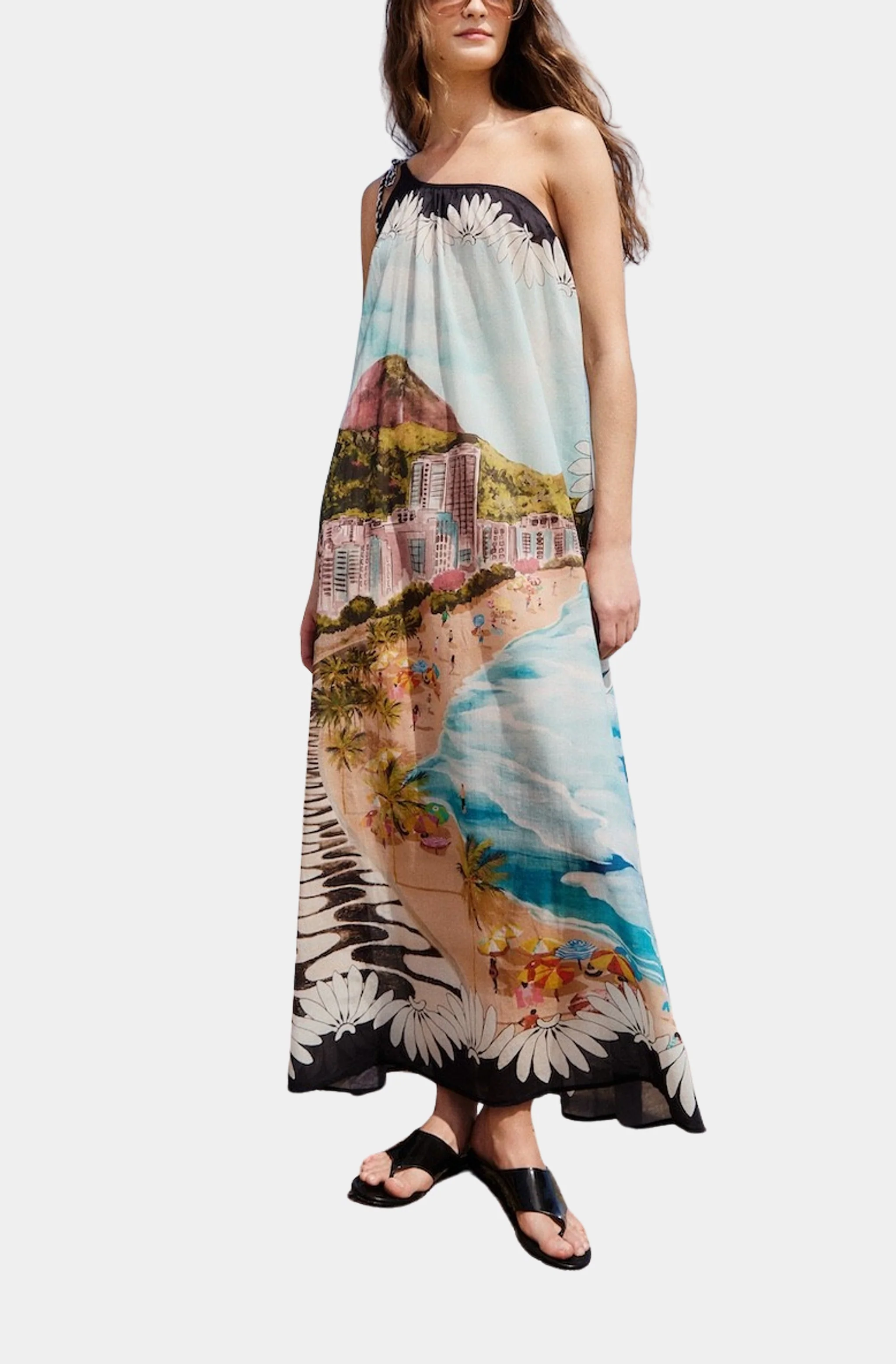 Copacabana Beach Multicolored Maxi Dress