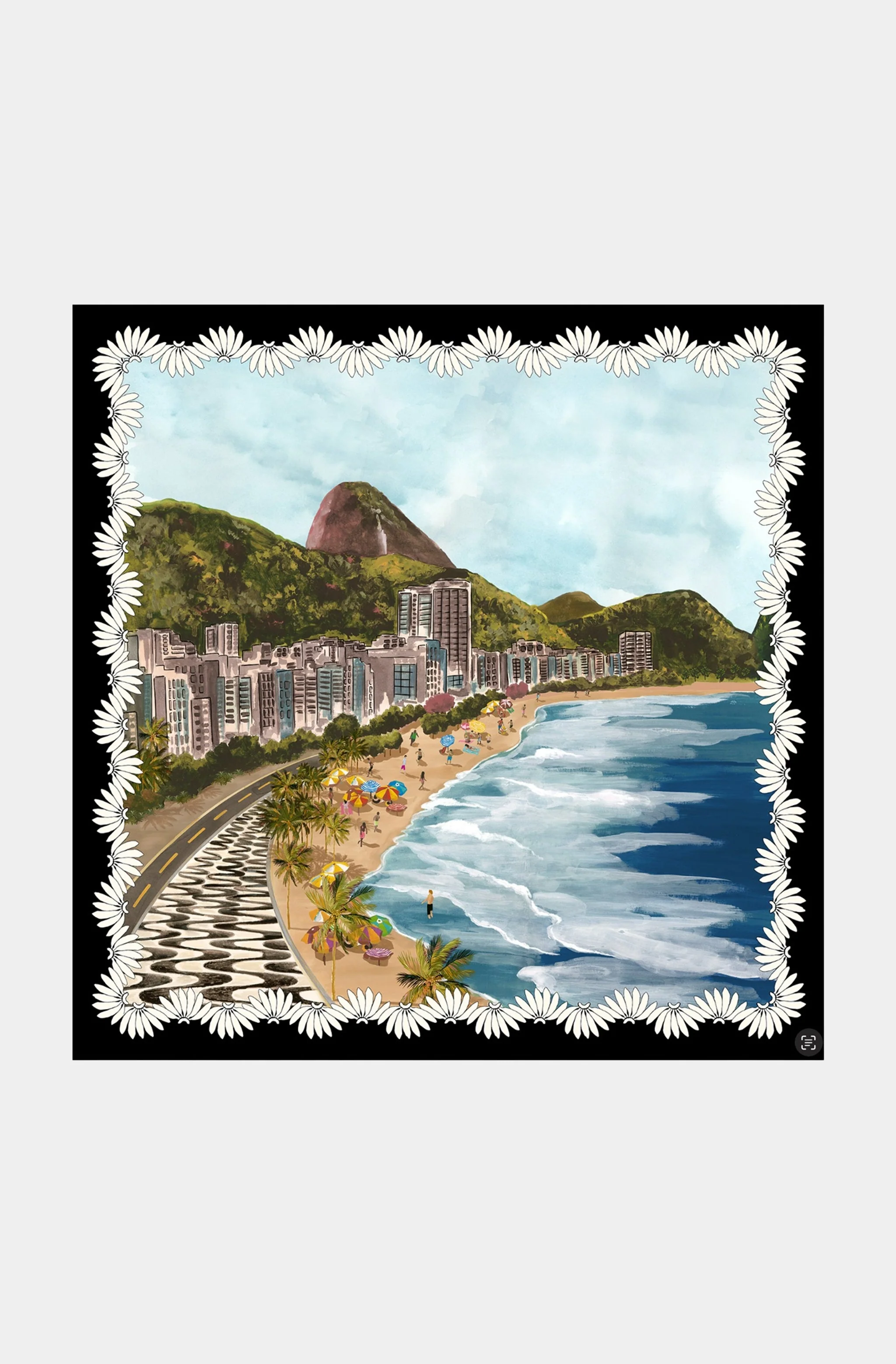 Copacabana Beach Multicolored Sarong - Image 2