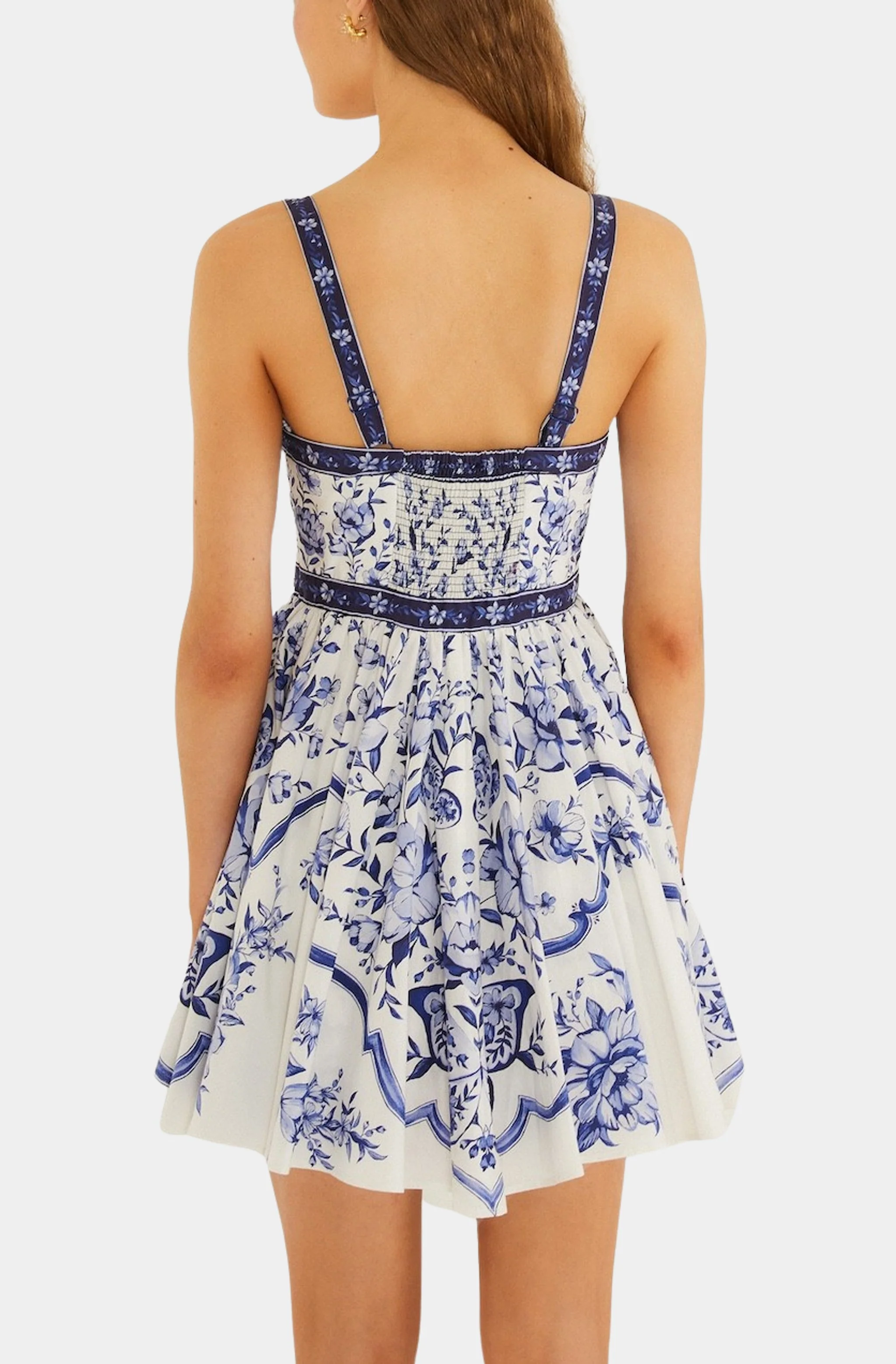 Porcelain Garden Off-White Sleeveless Mini Dress - Image 4