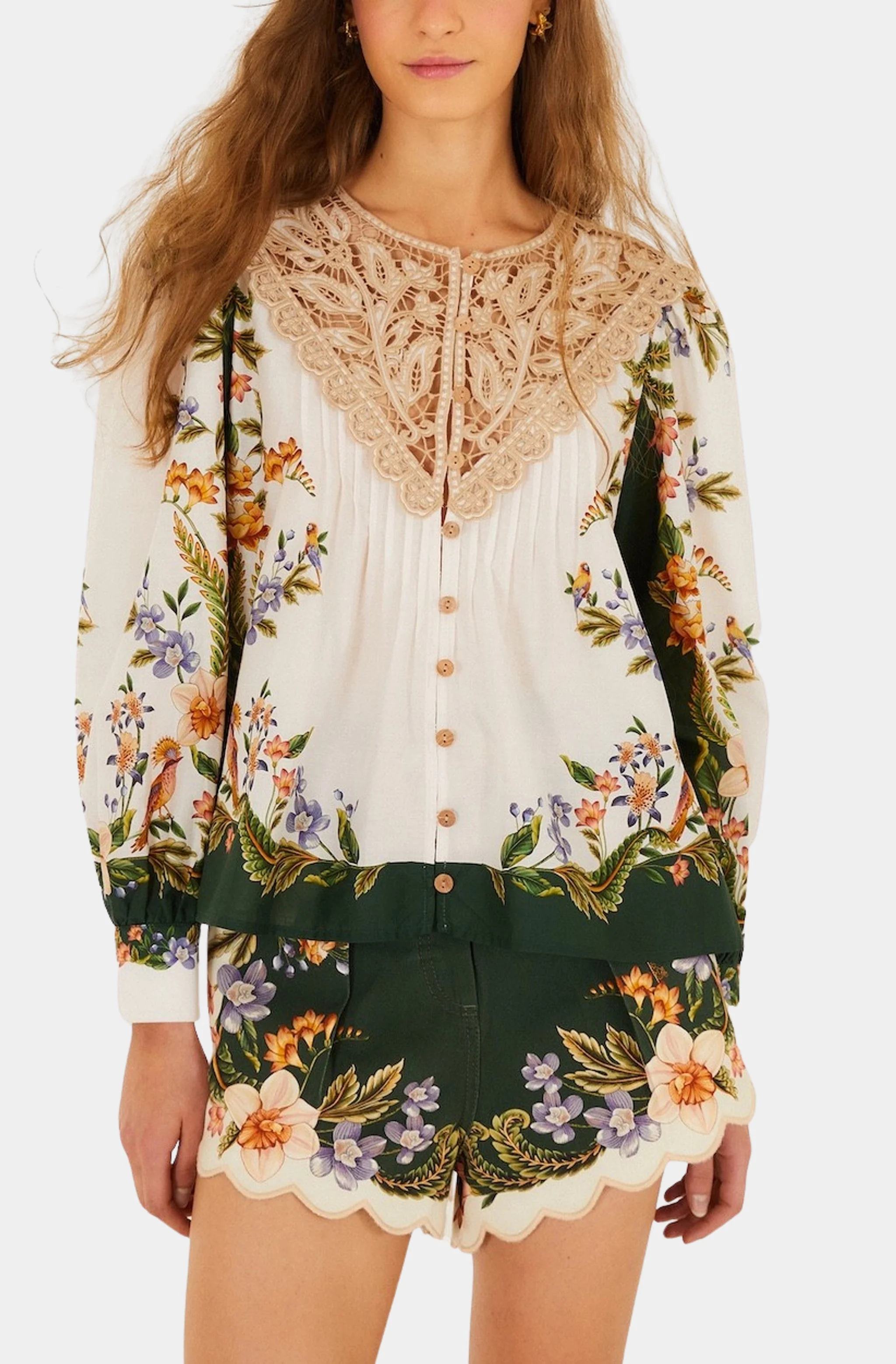 Nature Sand Short Sleeve Blouse