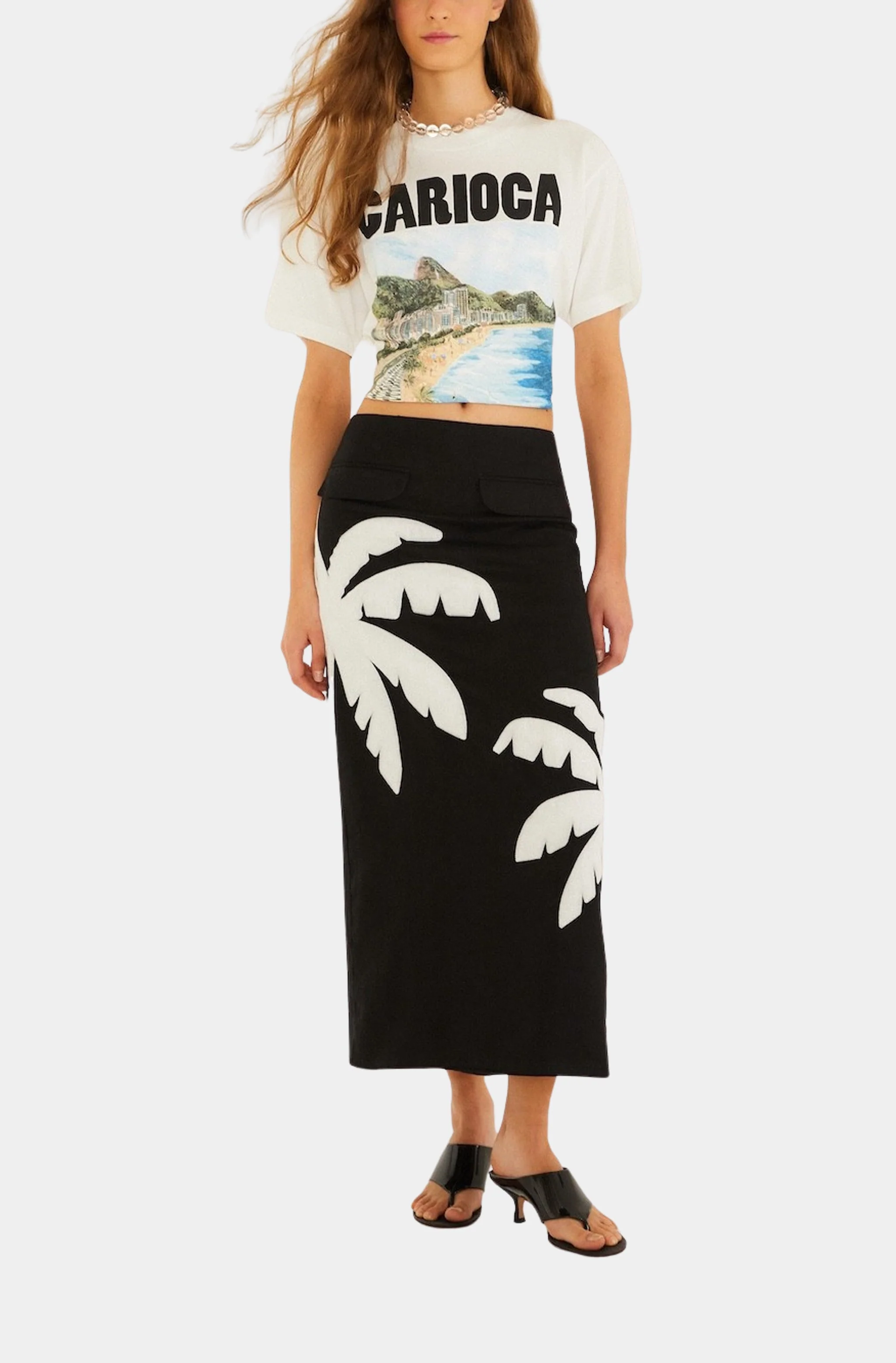 Landscape Carioca Off-White Relaxed T-Shirt