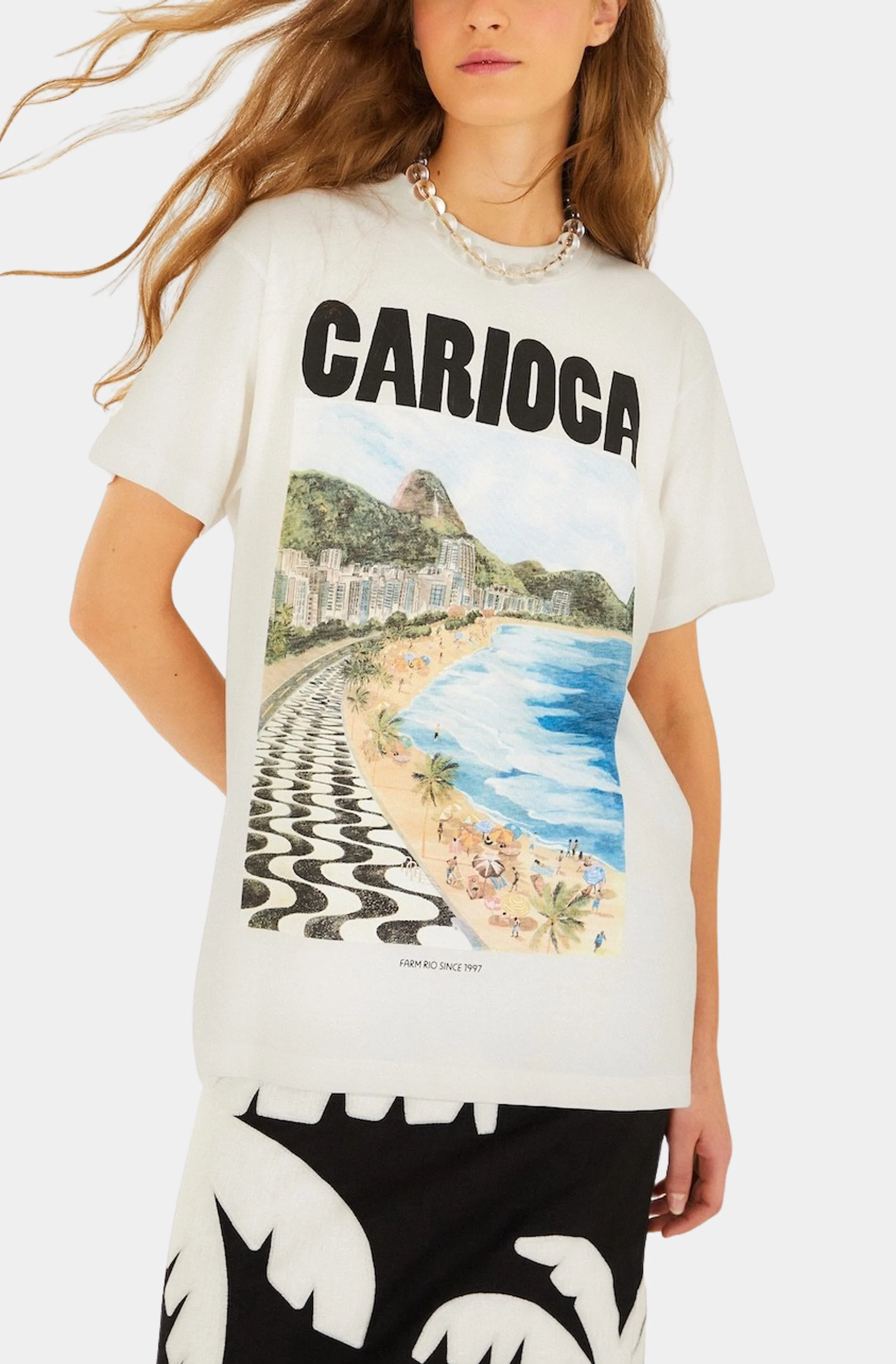 Landscape Carioca Off-White Relaxed T-Shirt - Image 2