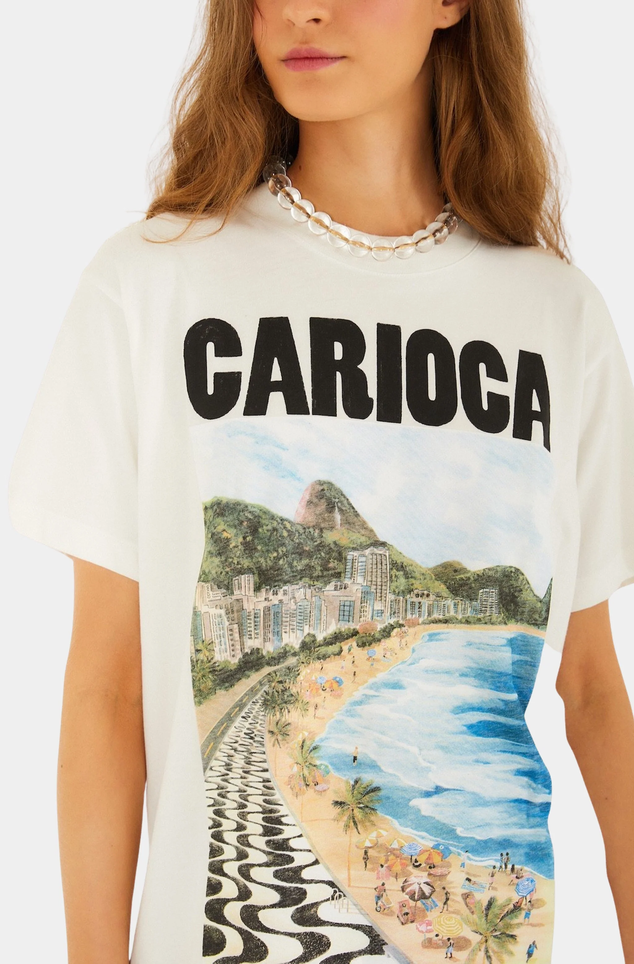 Landscape Carioca Off-White Relaxed T-Shirt - Image 3