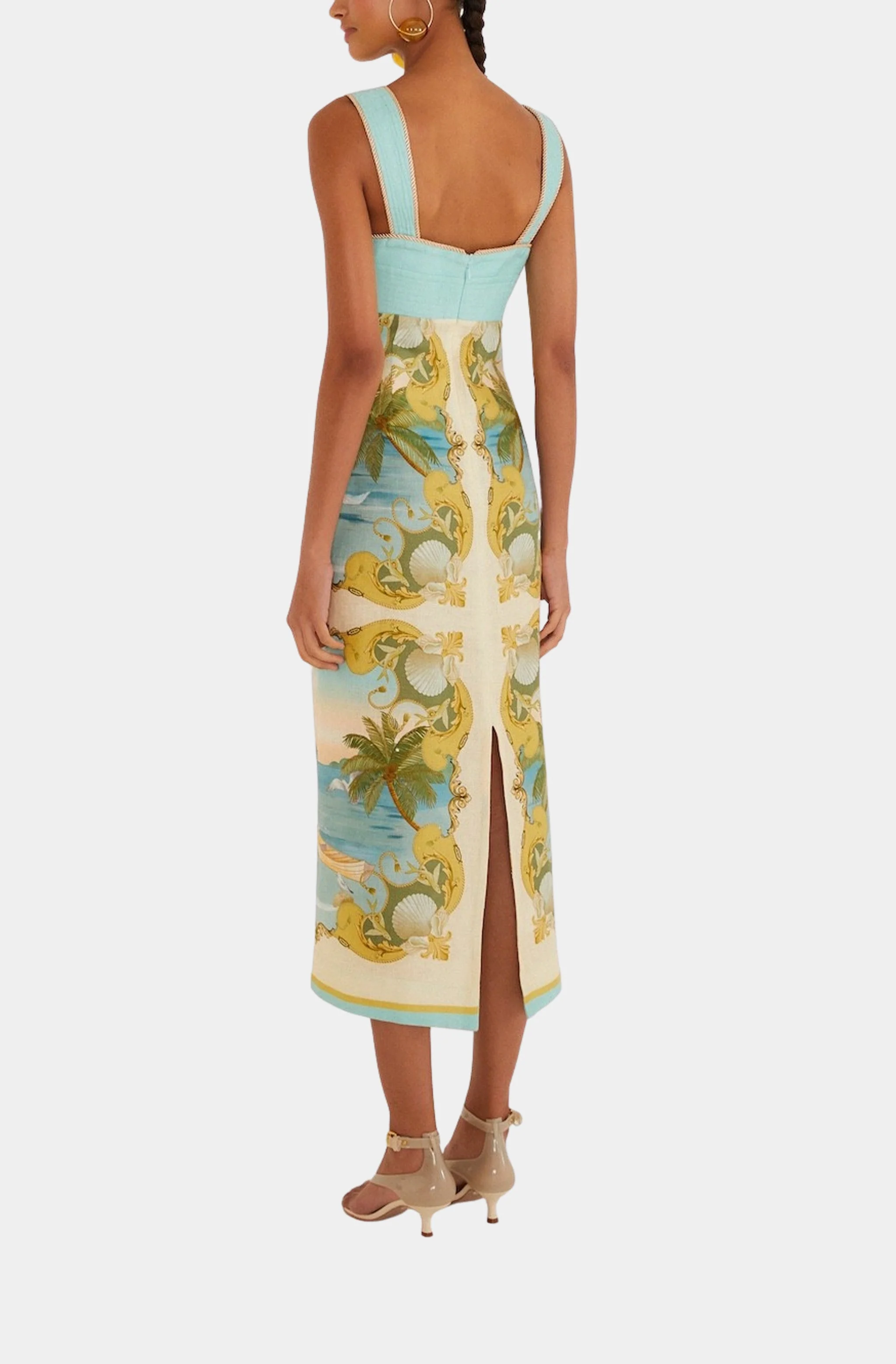Royal Sea Multicolor Sleeveless Maxi Dress - Image 3