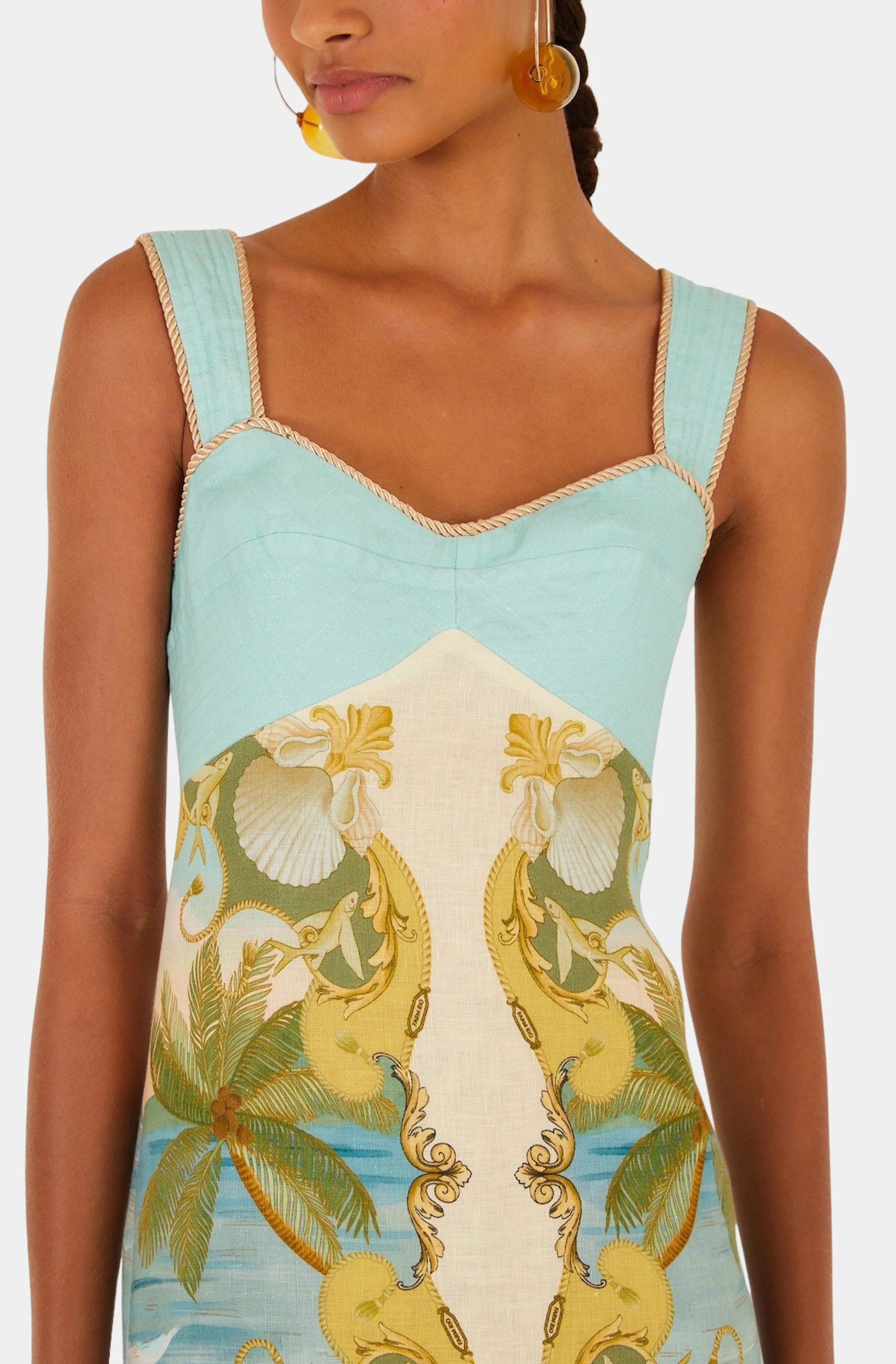 Royal Sea Multicolor Sleeveless Maxi Dress - Image 4