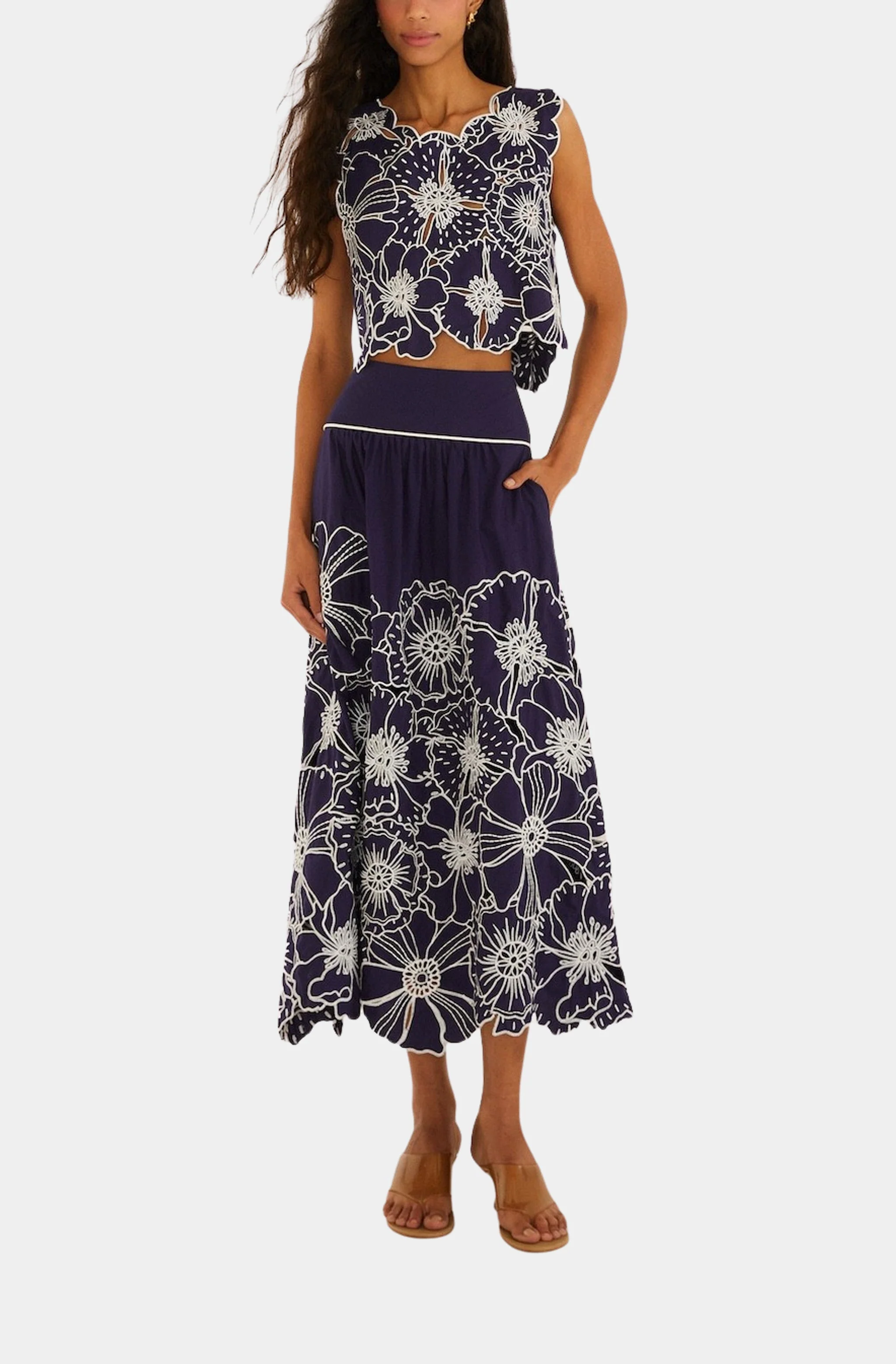 Blue Richelieu Top