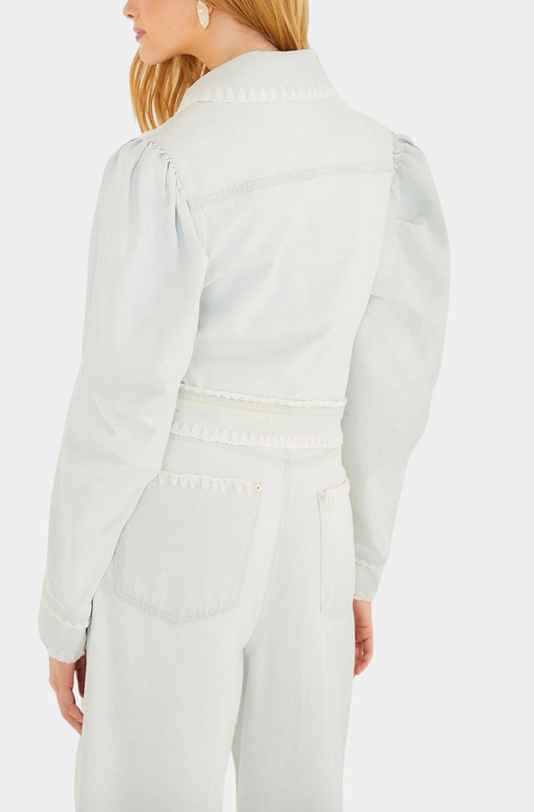 Denim Crochet Jacket - Image 4