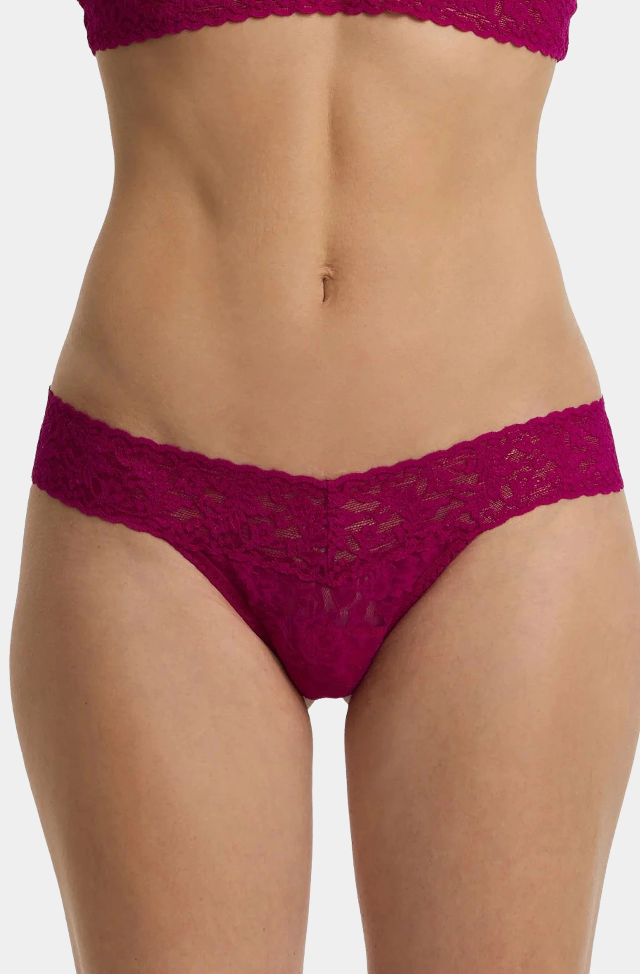 Signature Lace Low Rise Thong - Image 2
