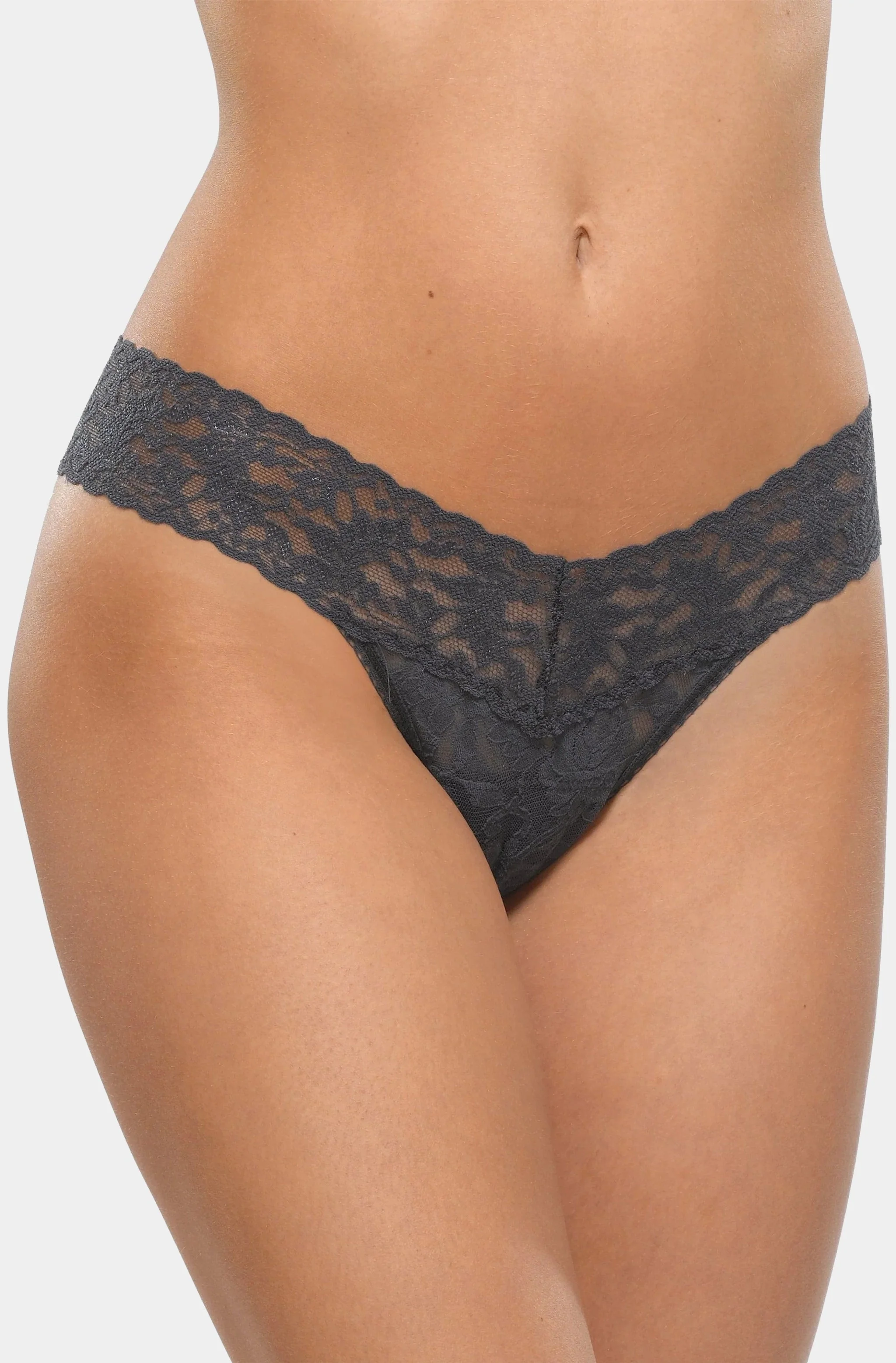 Signature Lace Low Rise Thong - Image 2