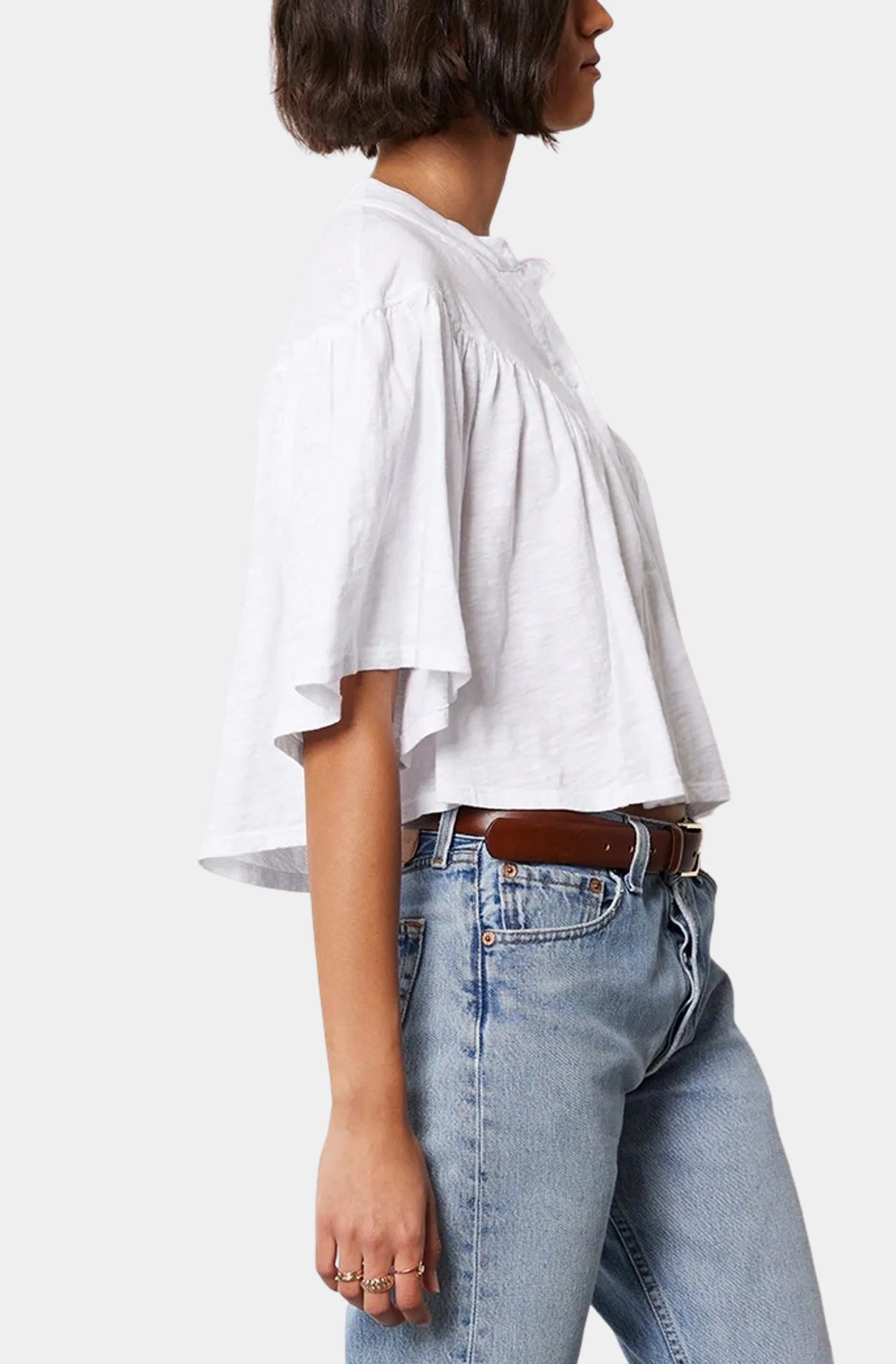 V Yoke Henley Blouse - Image 3