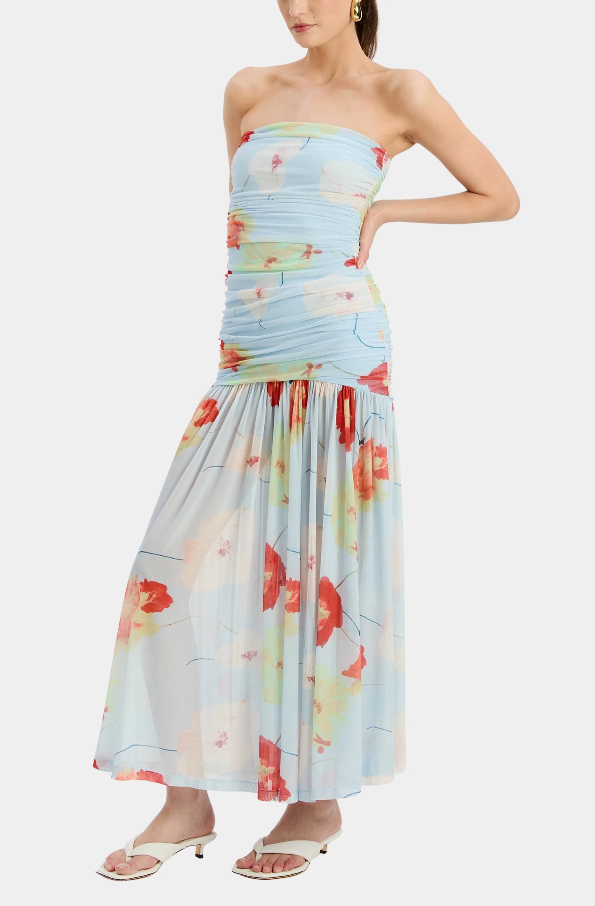 Solana Printed Mesh Maxi Dress - Image 2