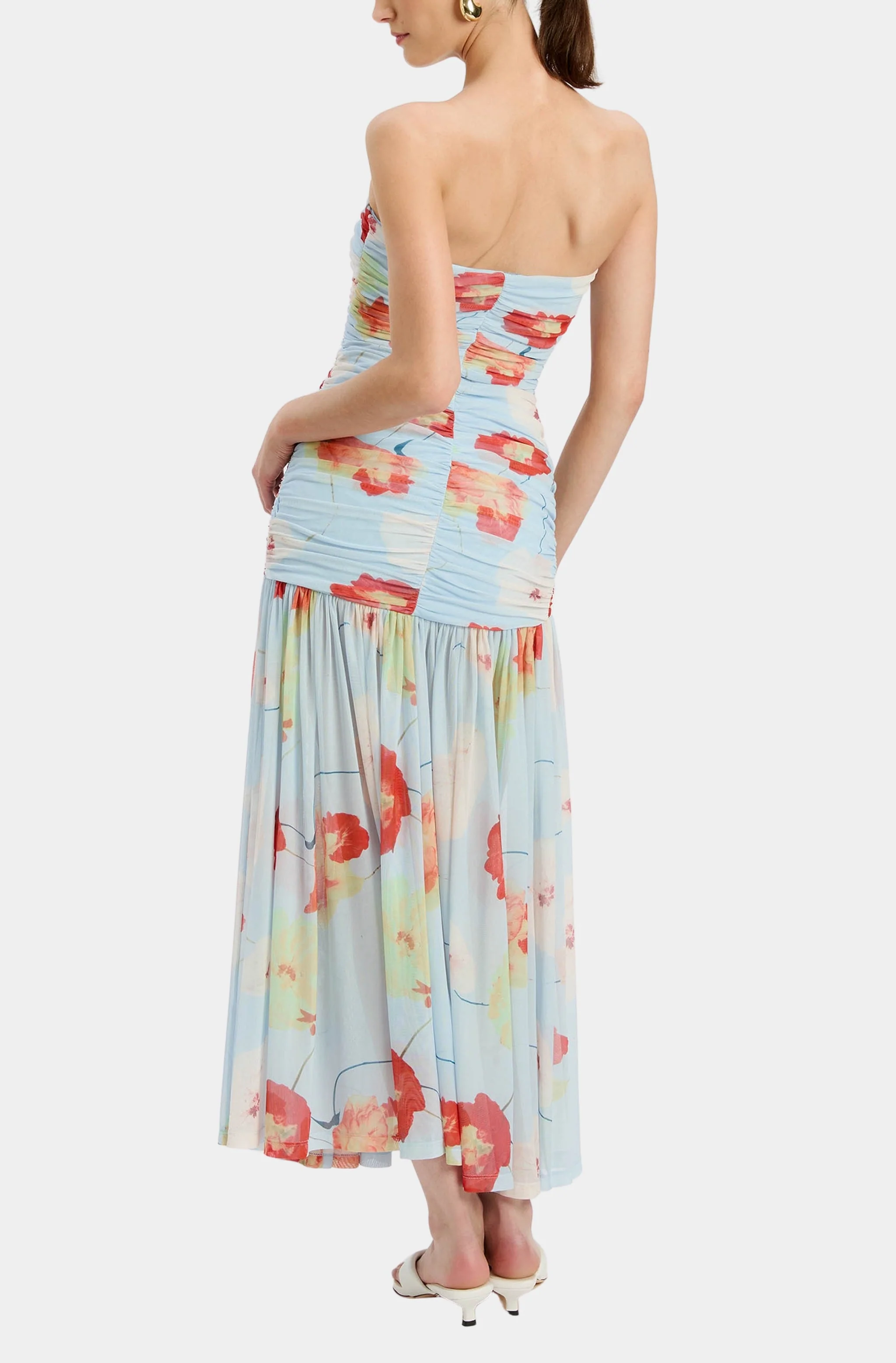 Solana Printed Mesh Maxi Dress - Image 3