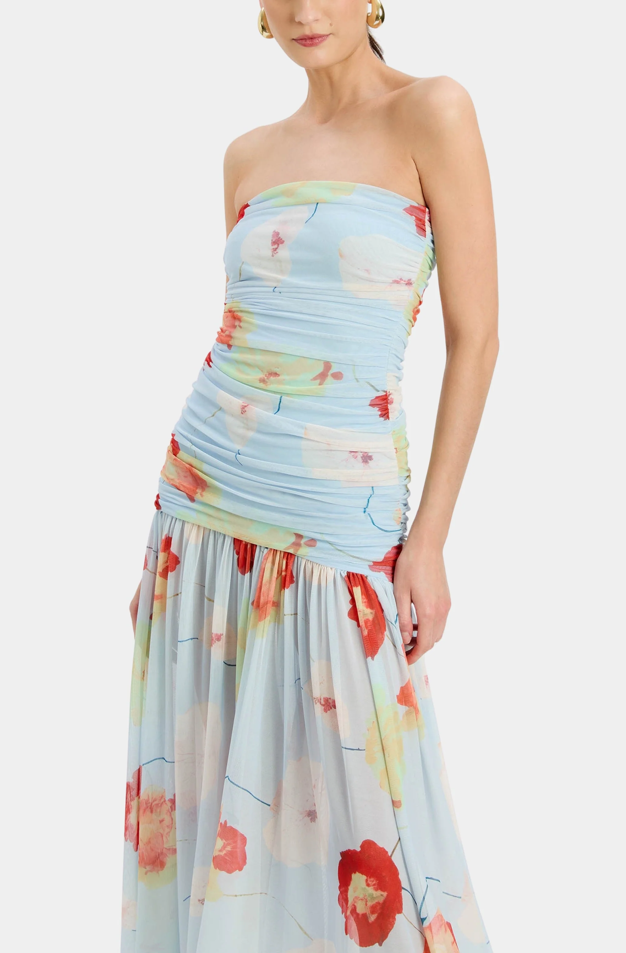 Solana Printed Mesh Maxi Dress - Image 5