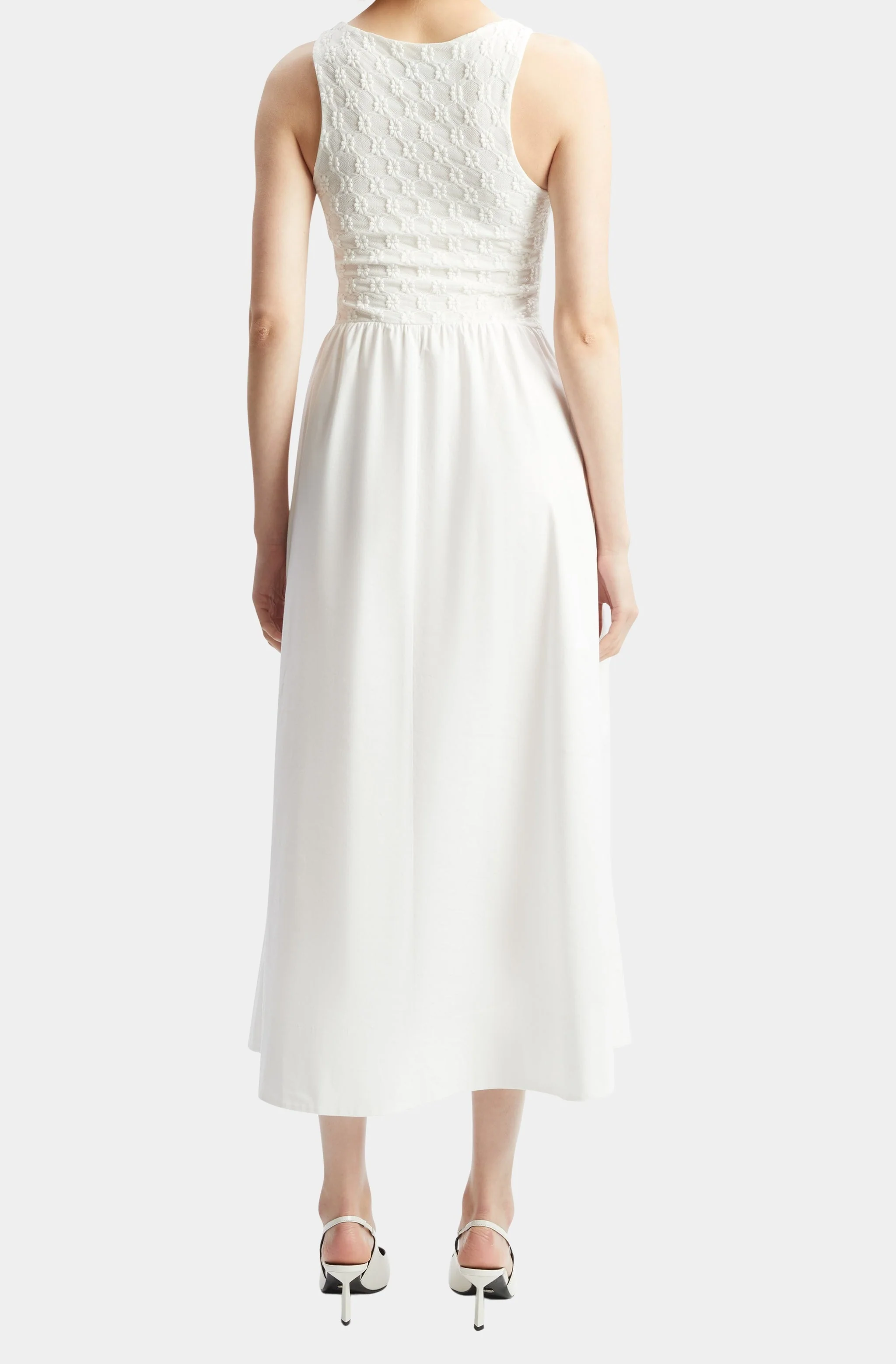 Bryony Lace Poplin Midi Dress - Image 4