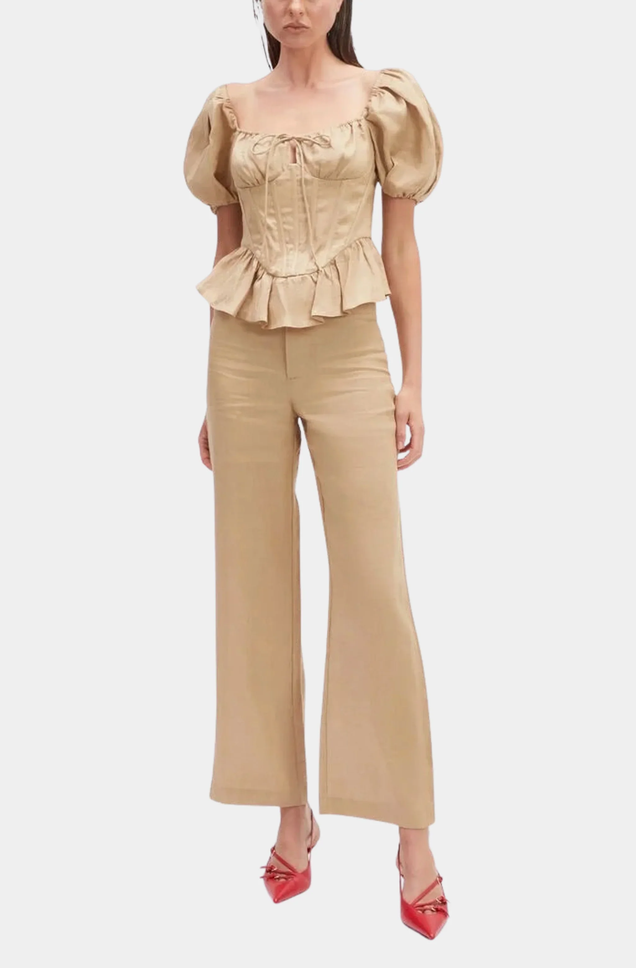 Esra Puff Sleeve Corset Top - Image 3