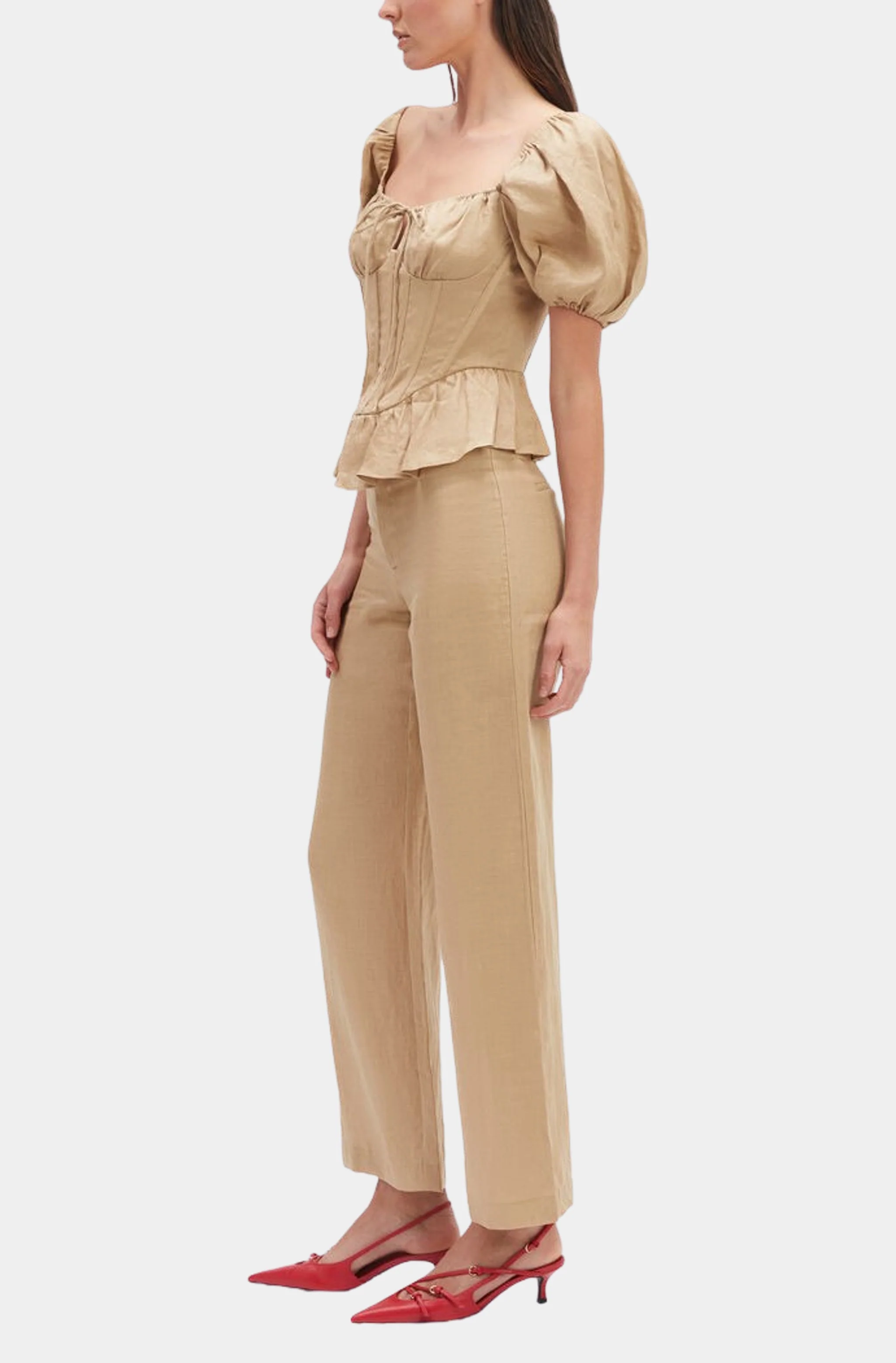 Esra Puff Sleeve Corset Top - Image 4