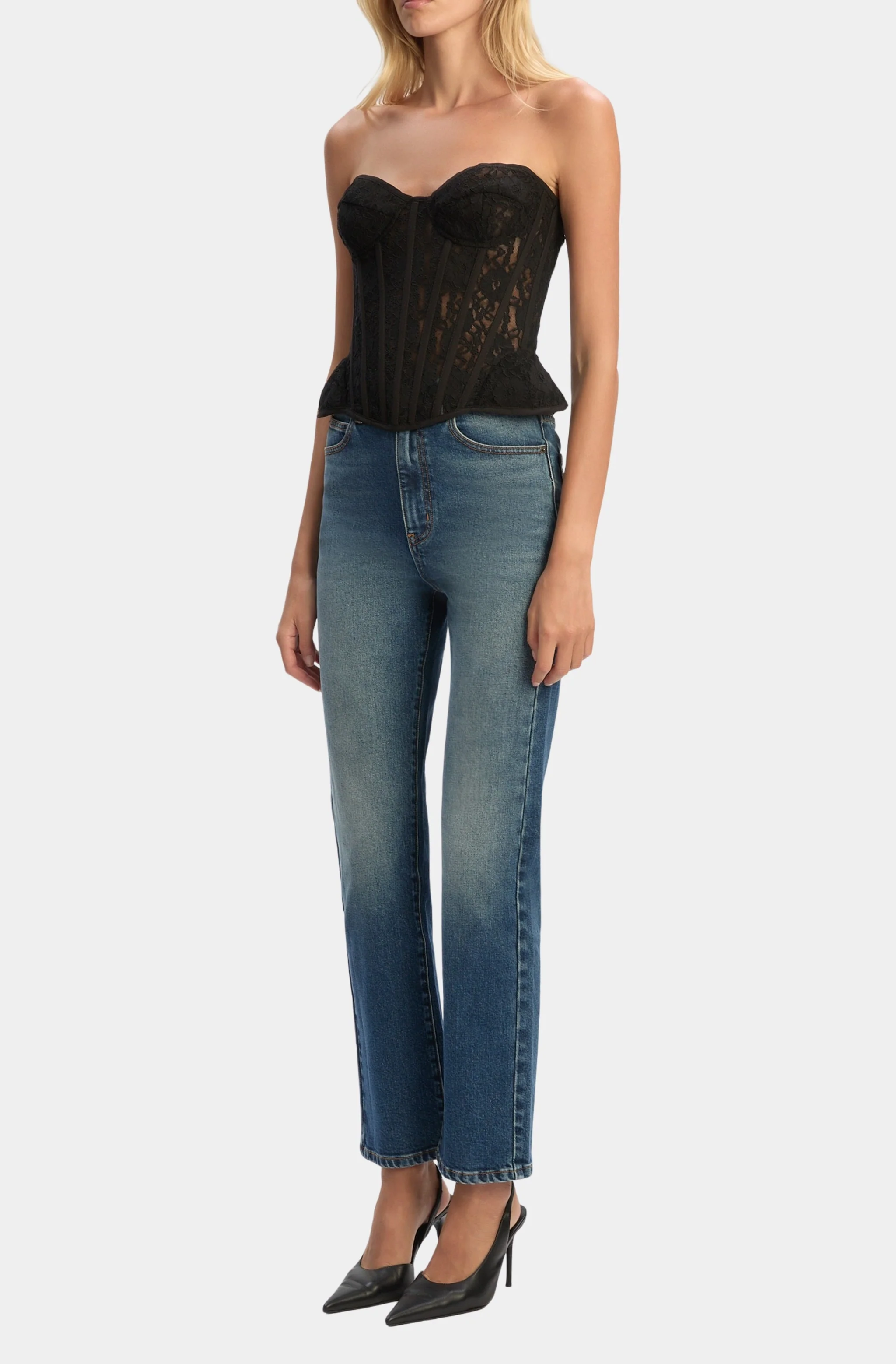 Cristo Strapless Lace Bustier - Image 3