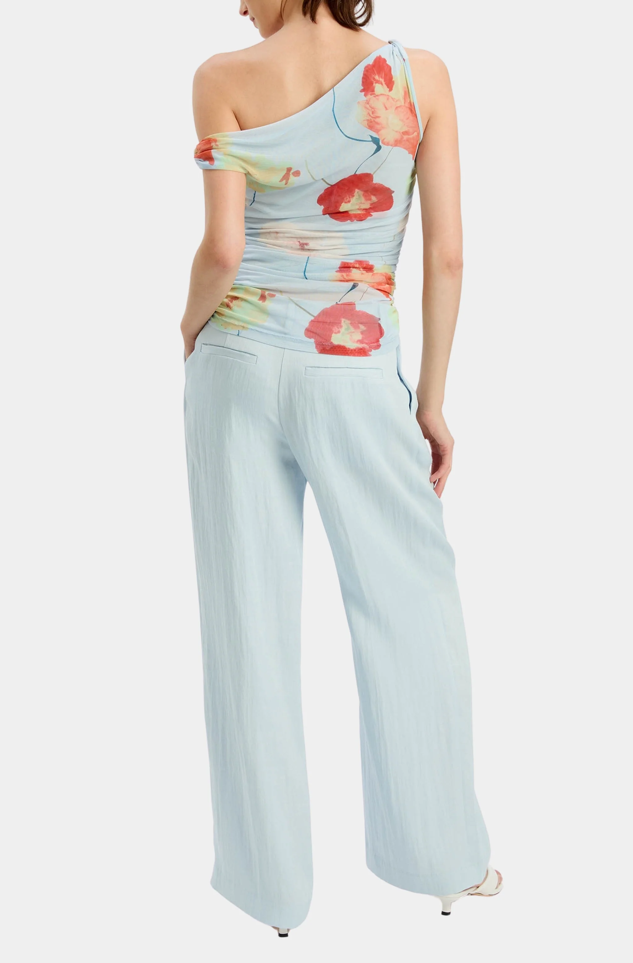 Layana Printed Mesh Asym Top - Image 3