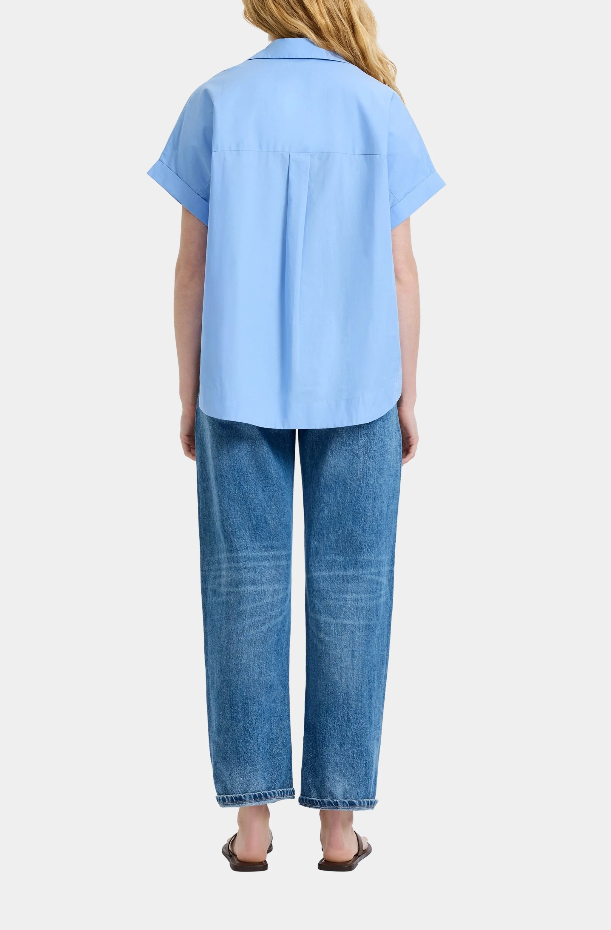Poplin Collar Short Sleeve Pullover - Image 3