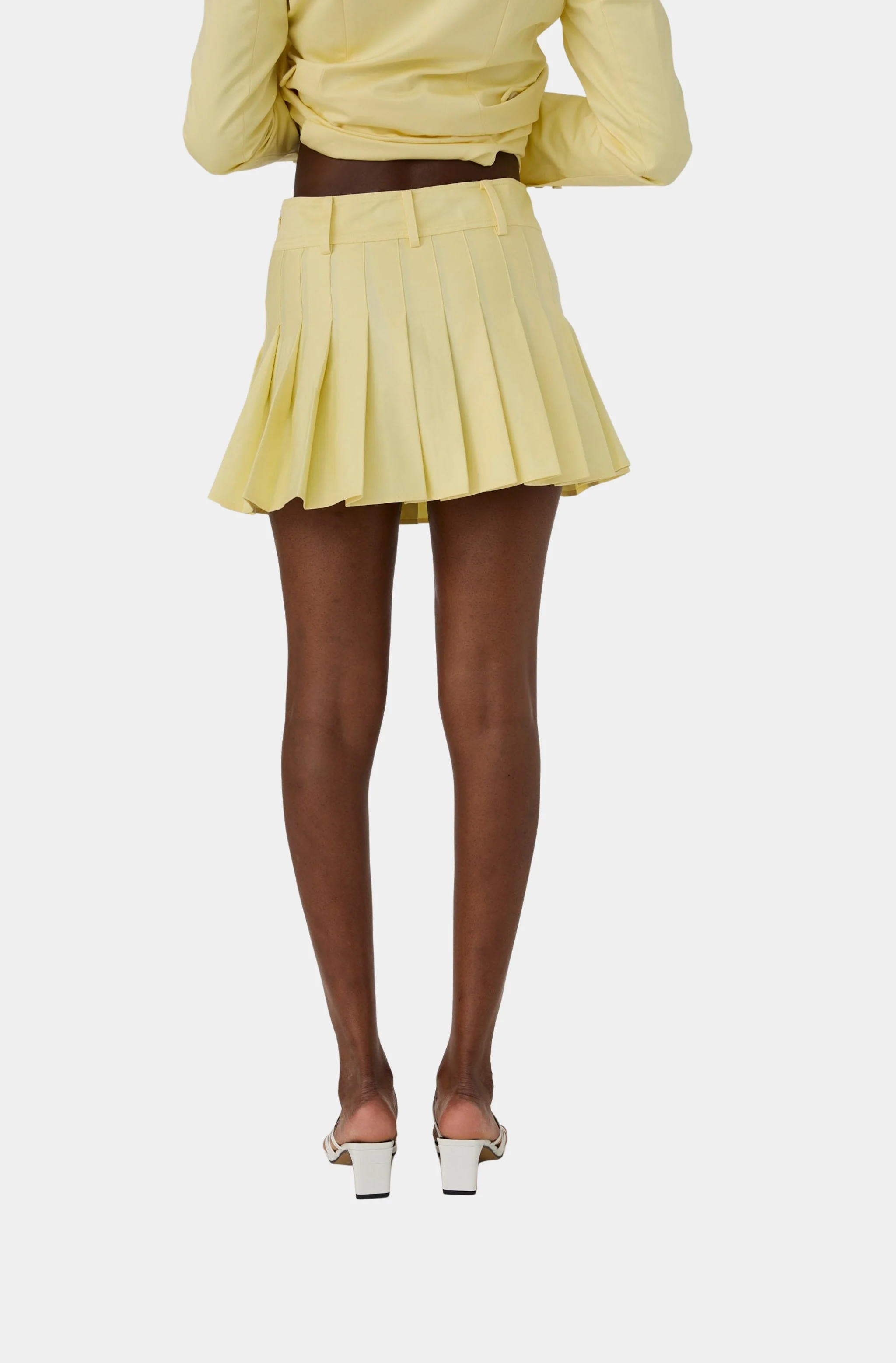 Sabine Twill Pleated Mini Skirt - Image 3