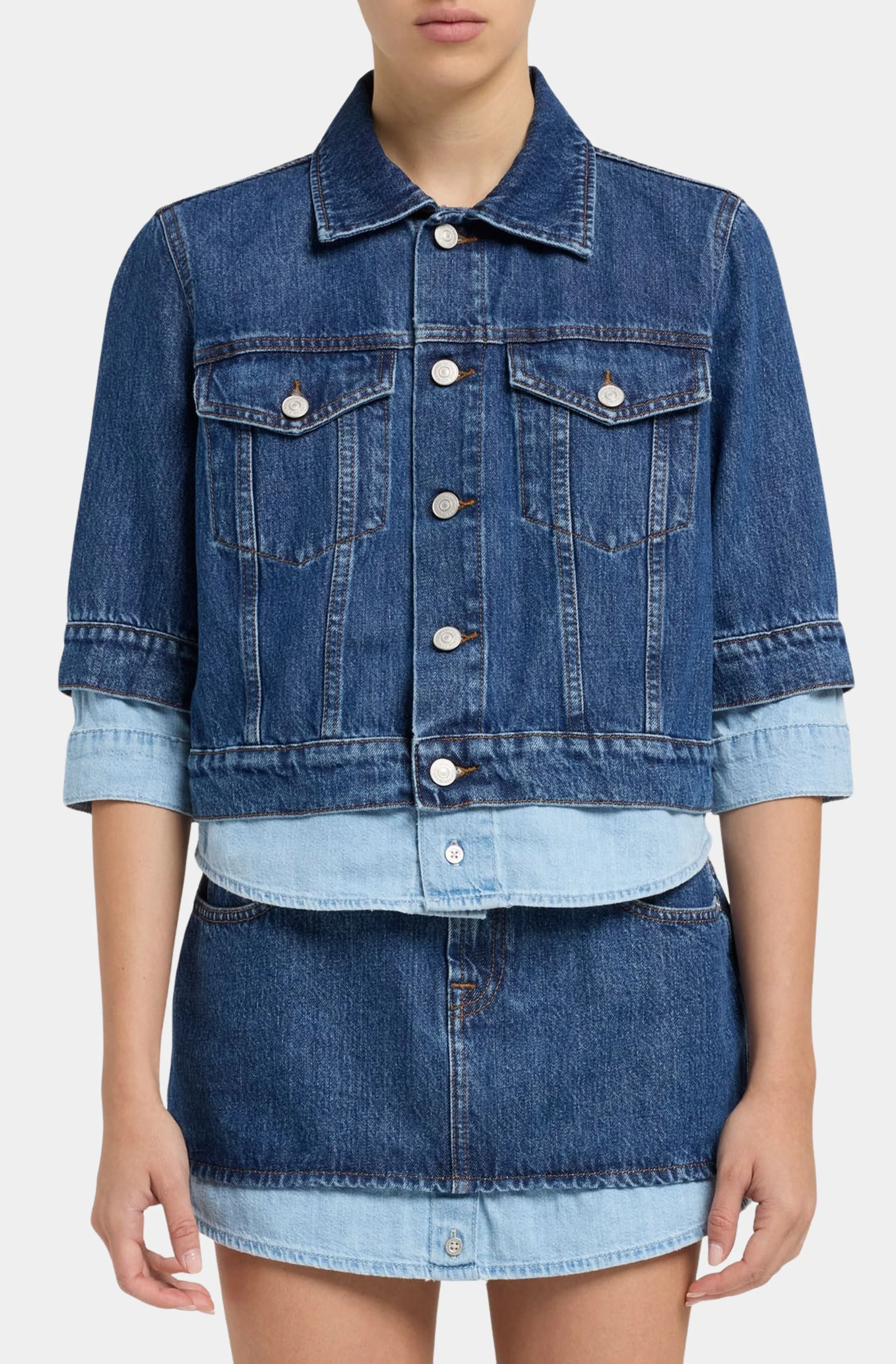 Double Layer Trucker Jacket