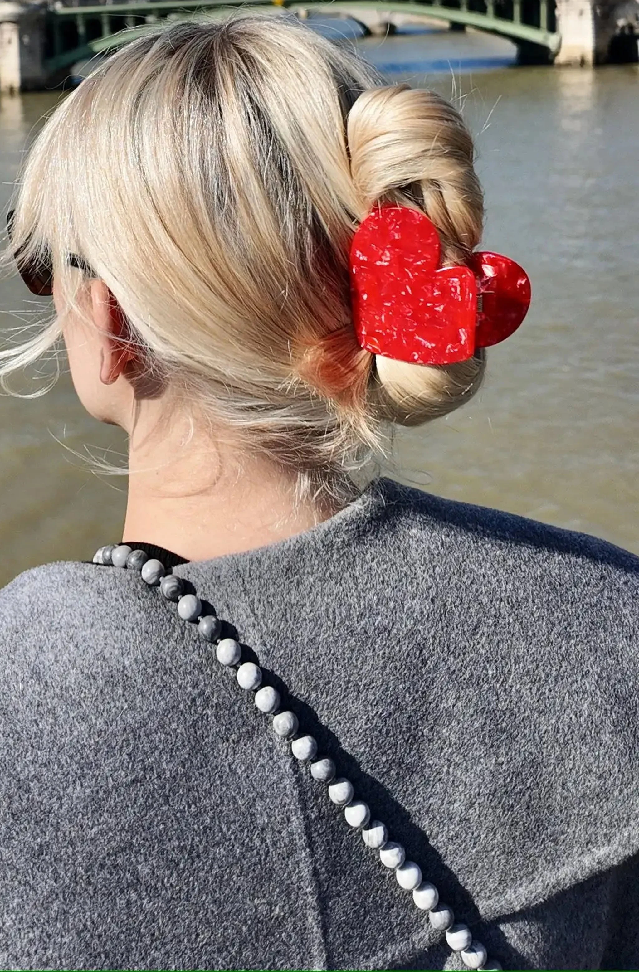 Handmade Heart Acetate Claw Hair Clip - Image 2