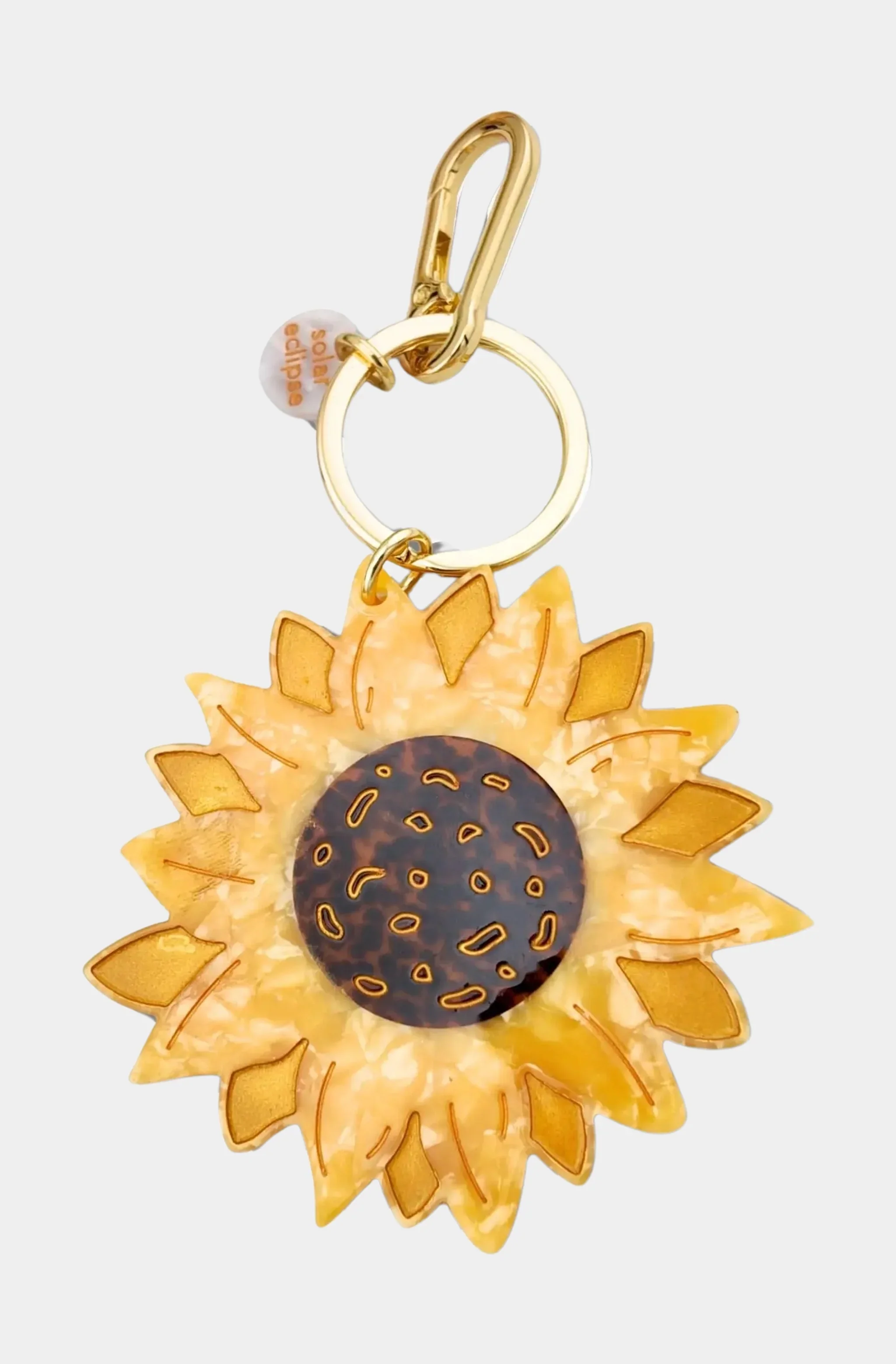 Hand-painted Sunflower Bag Charm Keychain
