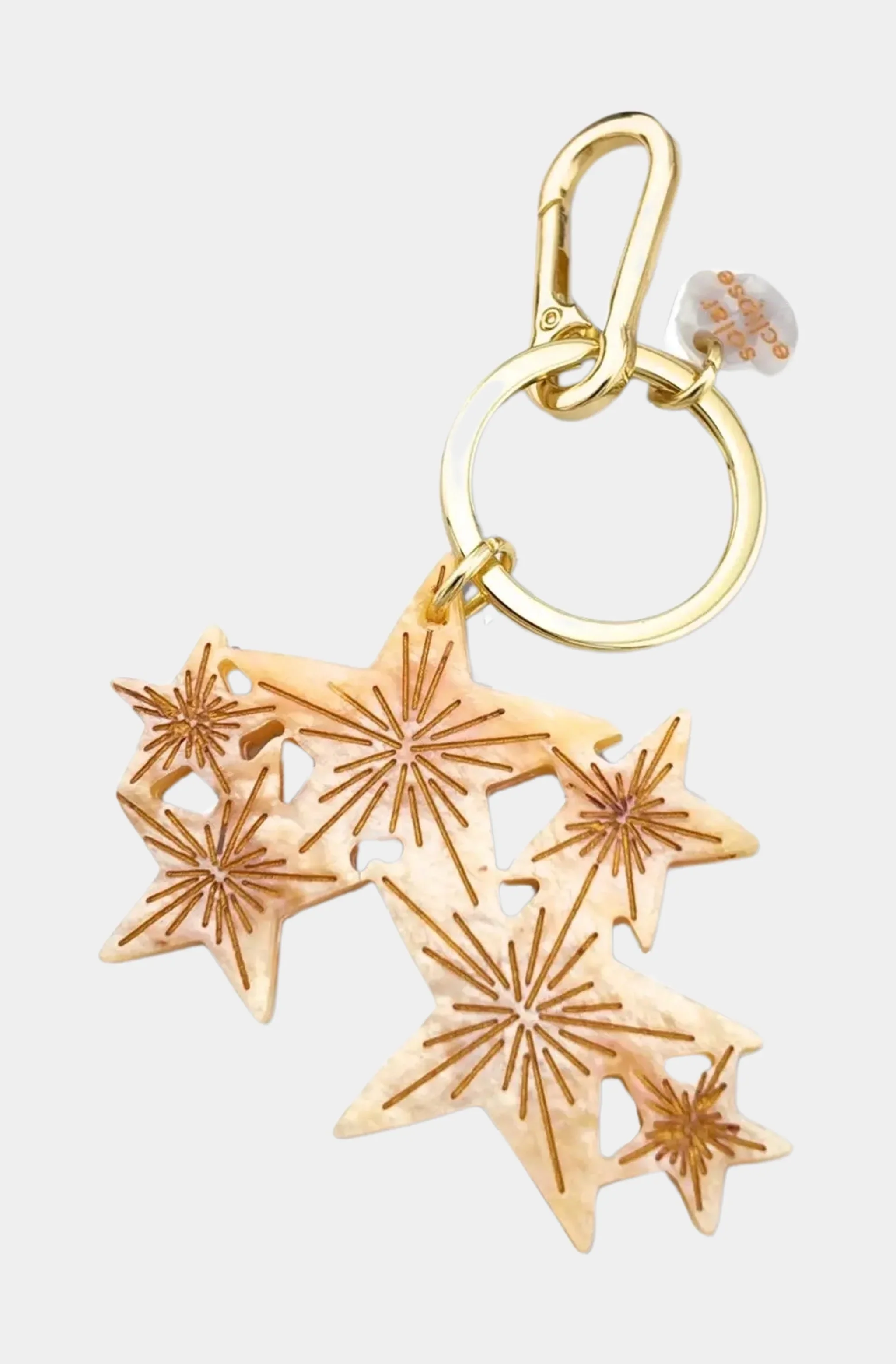 Hand-painted Celestial Stars Bag Charm Keychain