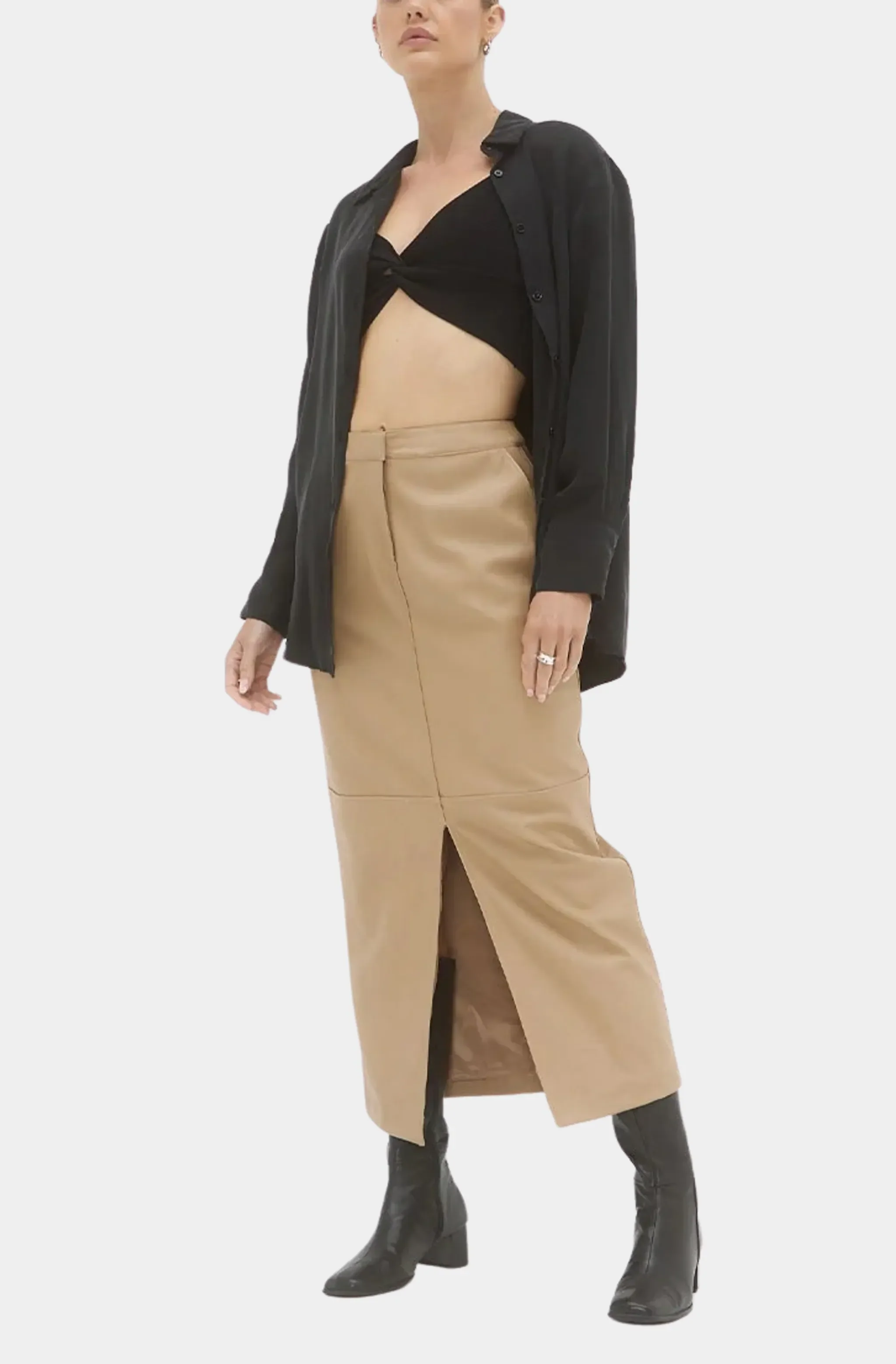 Ascend Pu Maxi Skirt - Image 2