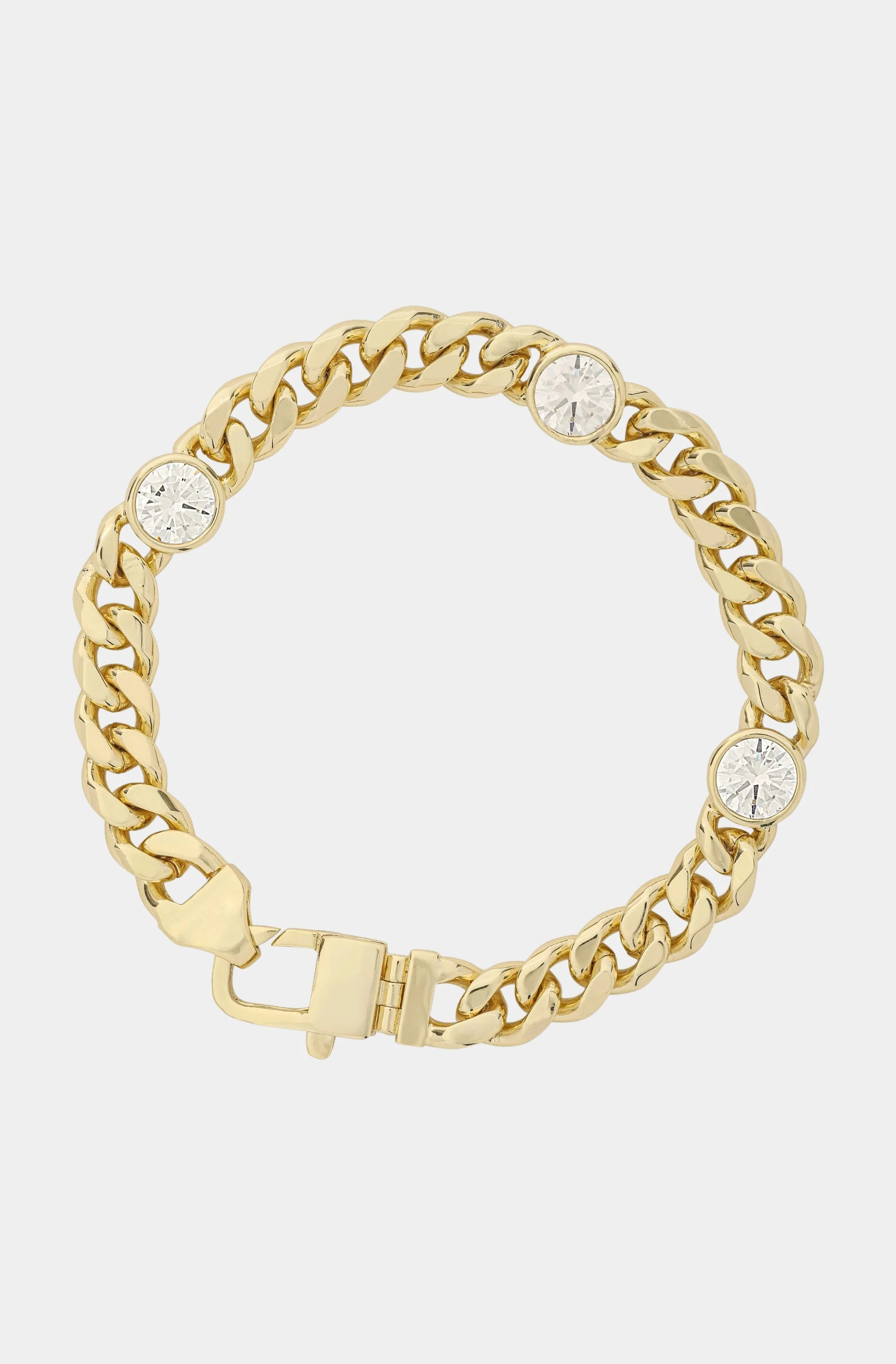 Julian Triple Diamond Cuban Chain Bracelet