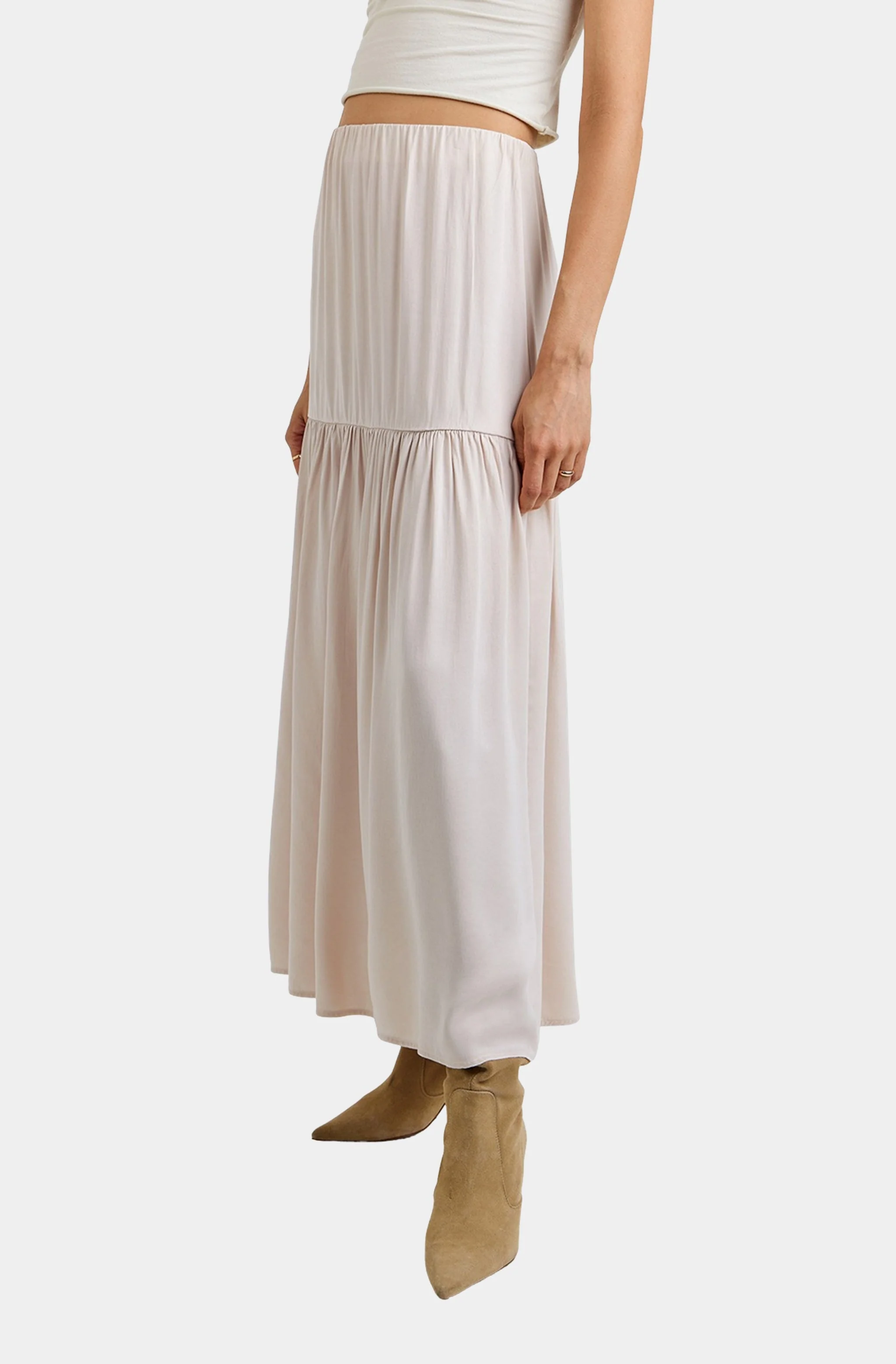 Dropped Waist Ruffle Maxi Skirt - Image 2