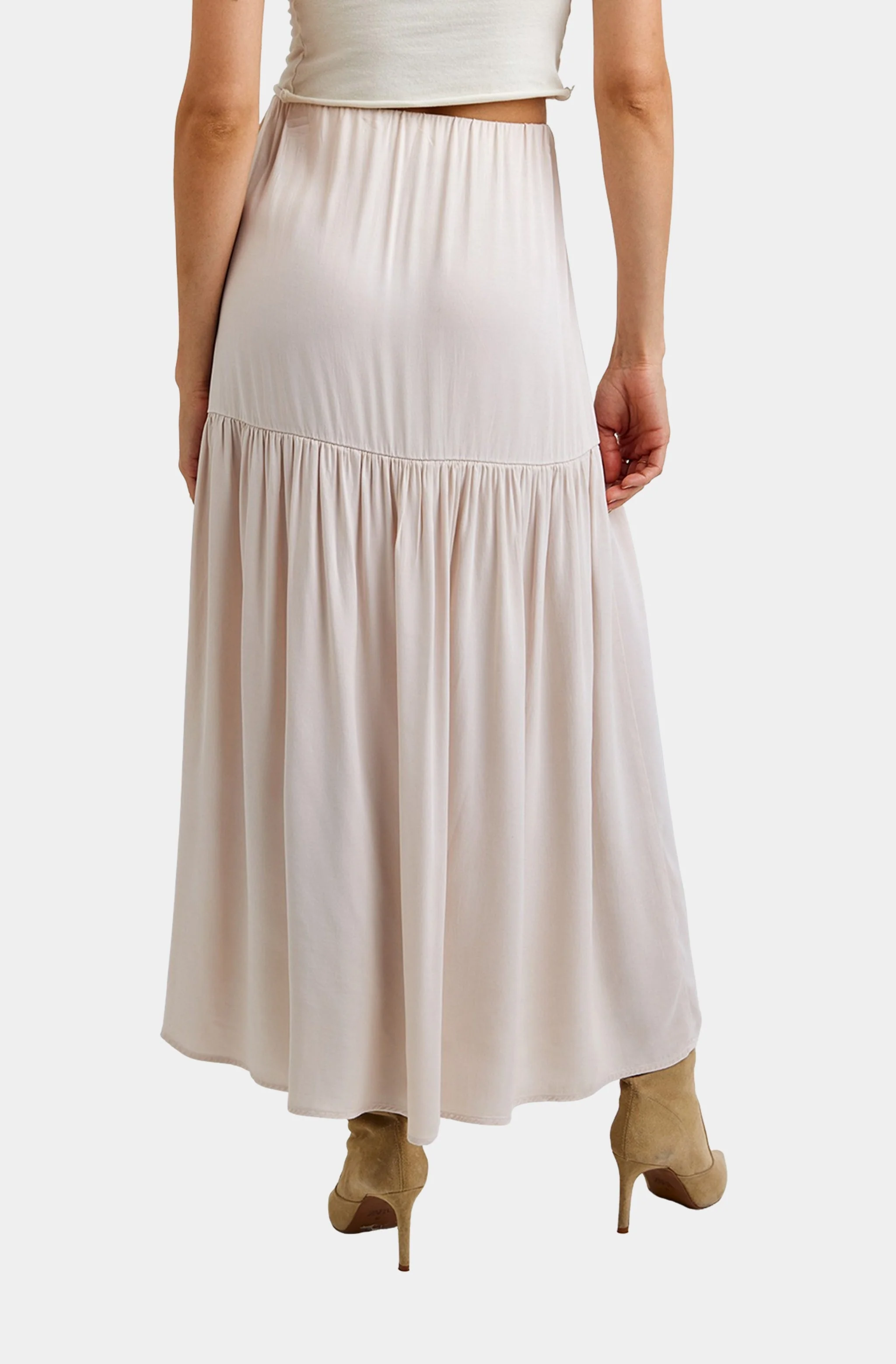 Dropped Waist Ruffle Maxi Skirt - Image 3