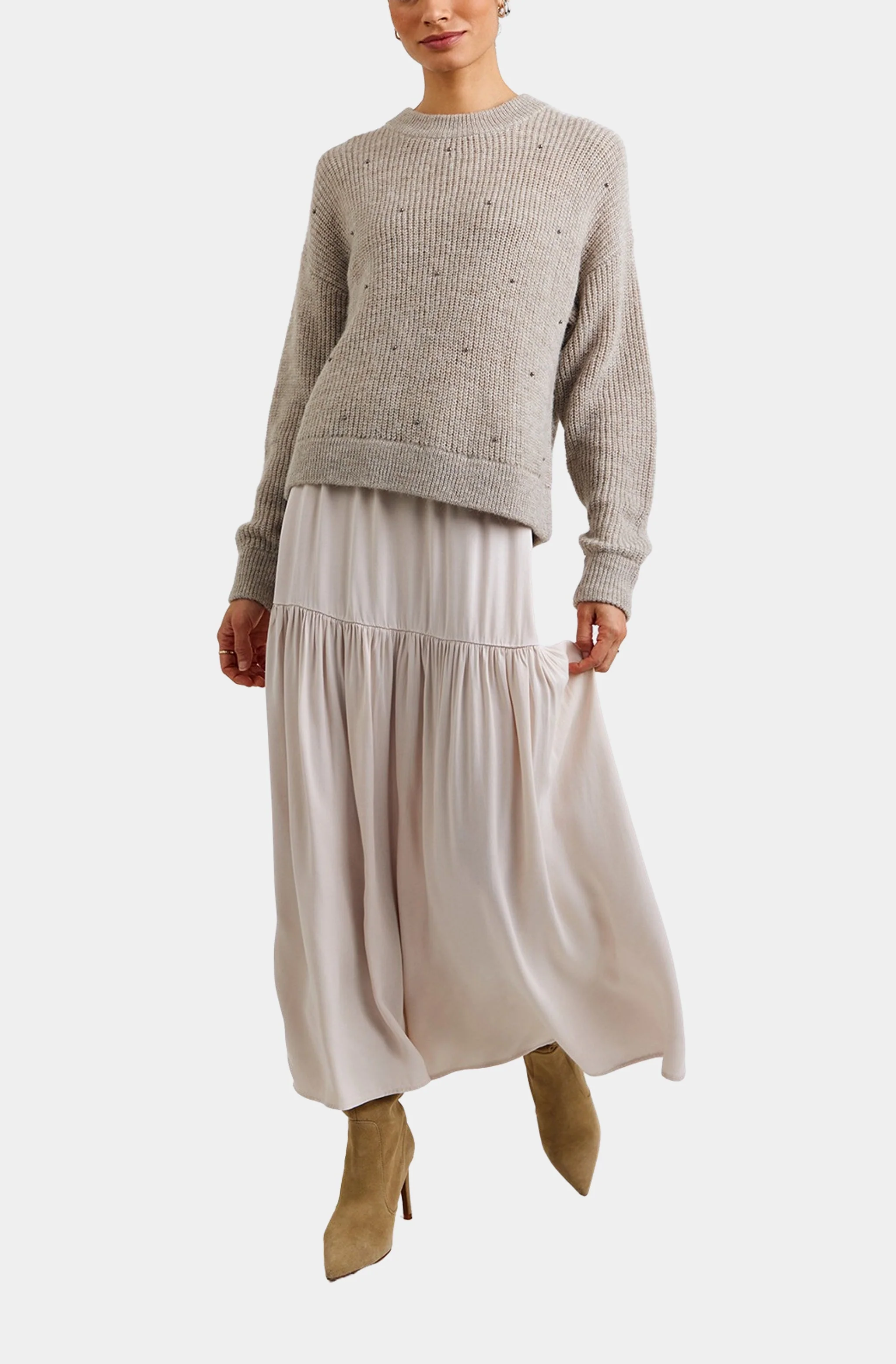 Dropped Waist Ruffle Maxi Skirt - Image 4