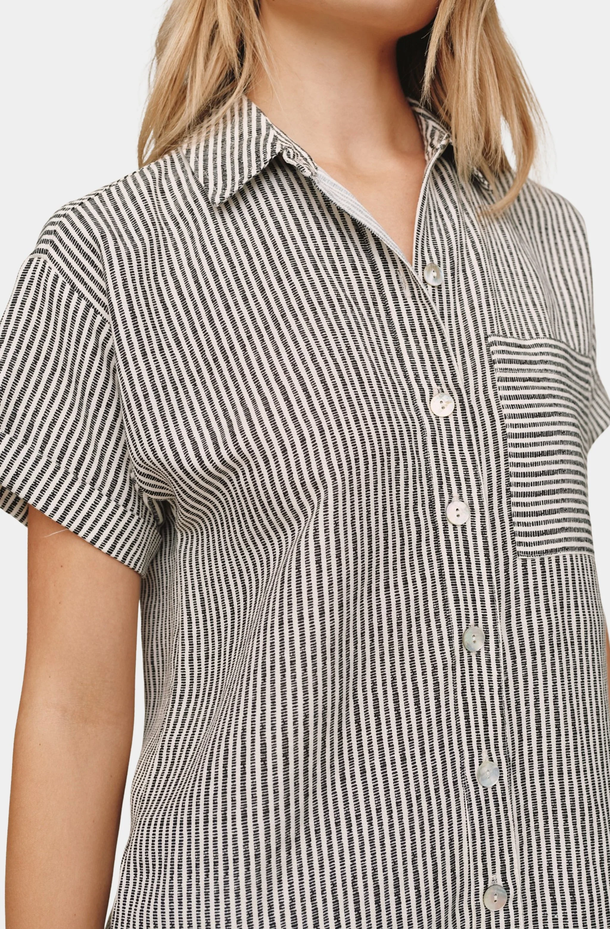 Roll Sleeve Pocket Shirt Dress - Image 6