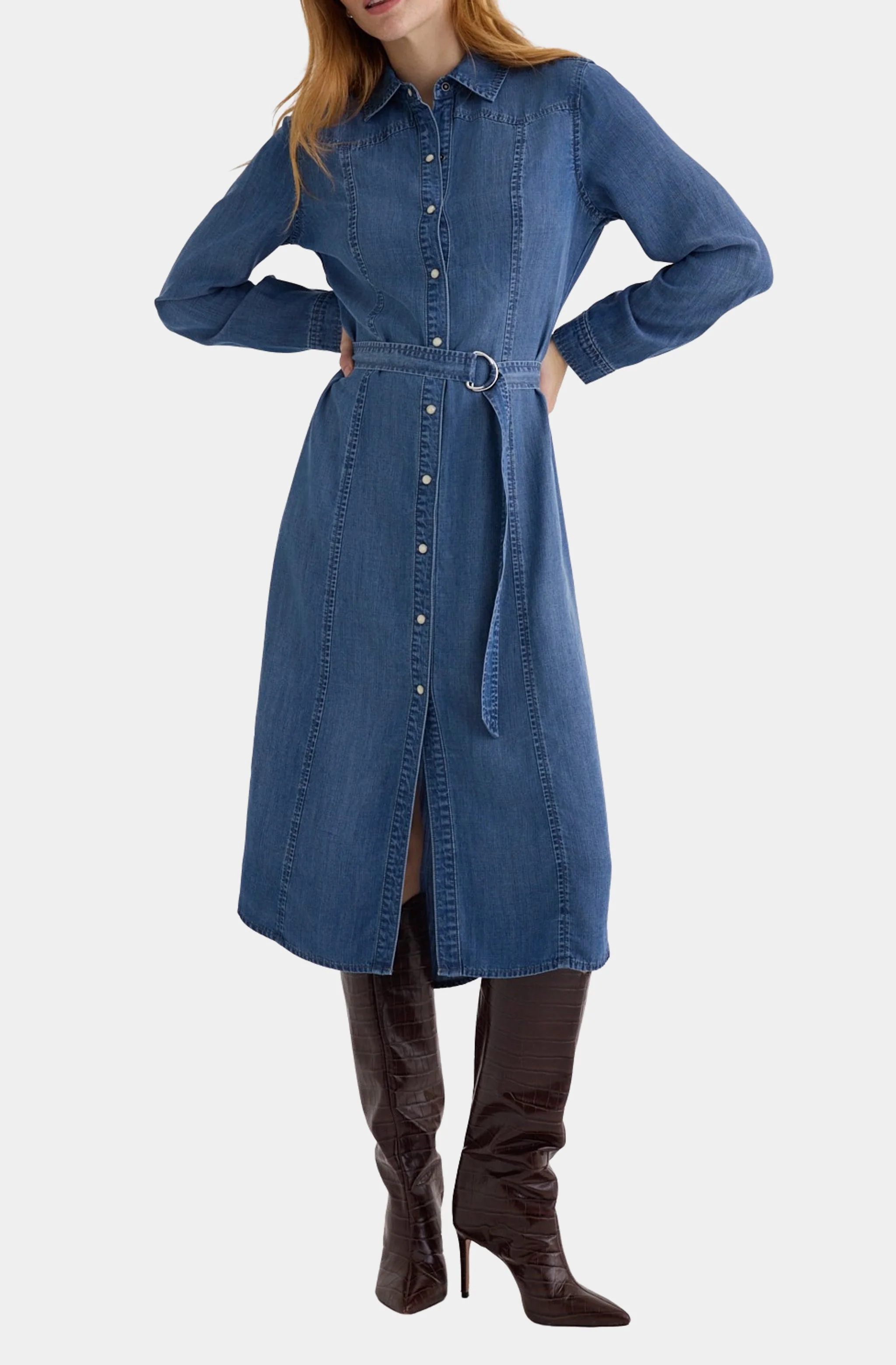 Western Yoke Midi Dress - Image 2
