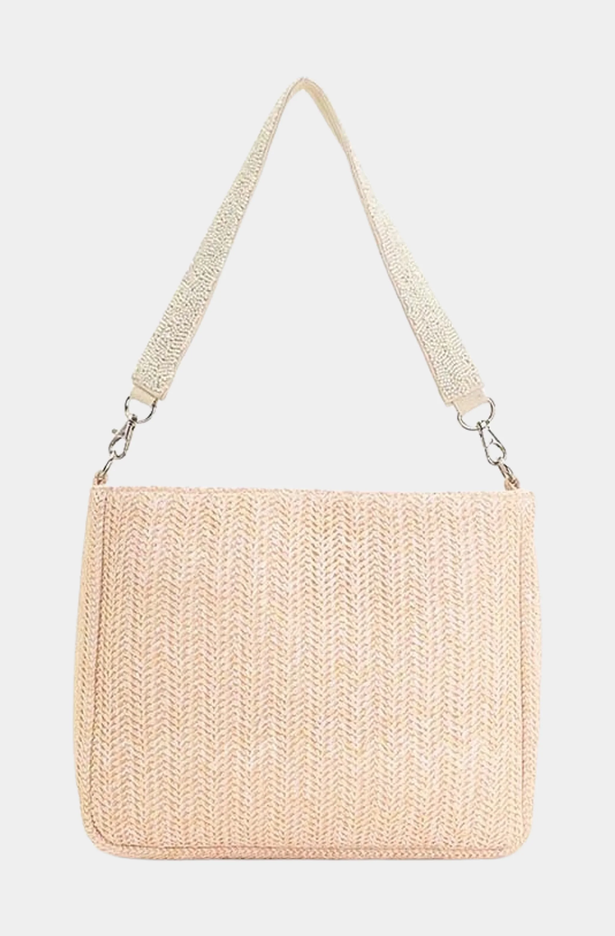 Embellished Shells and Raffia Bucket Bag - Image 5