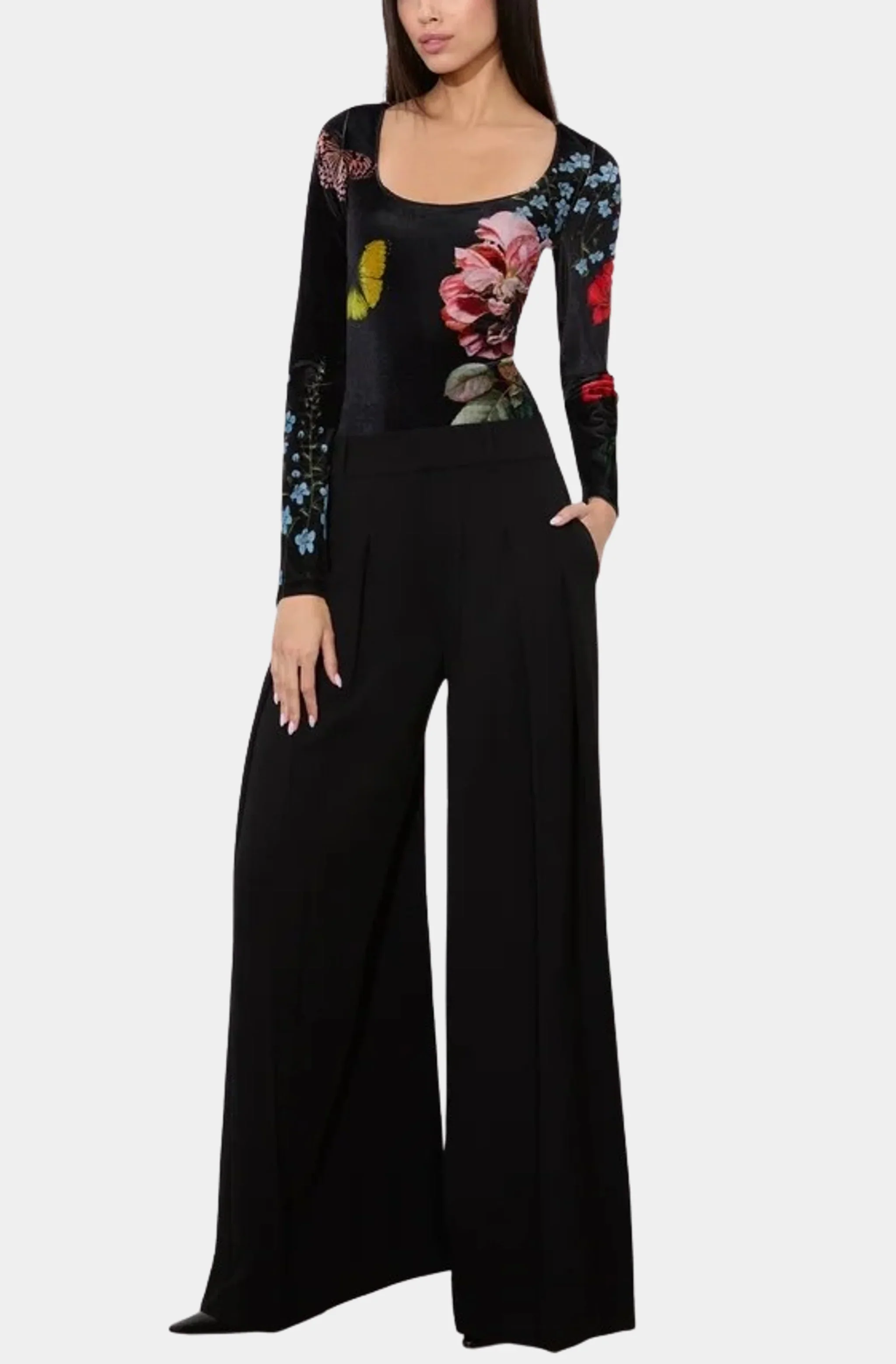Delaina Scoop Neck Long Sleeve Top - Image 2