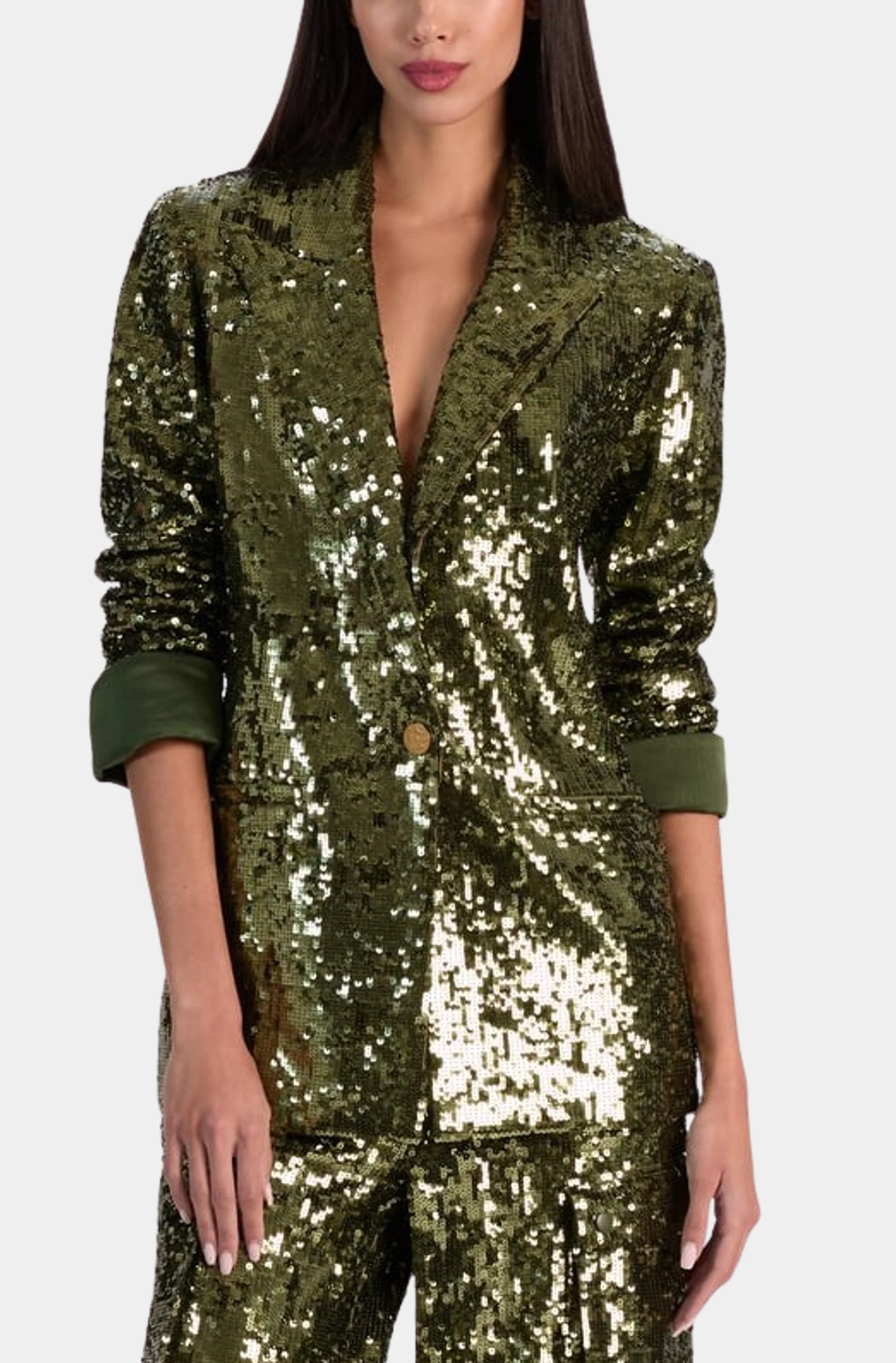 Quincy Sequin Oversized Roll Sleeve Blazer - Image 2