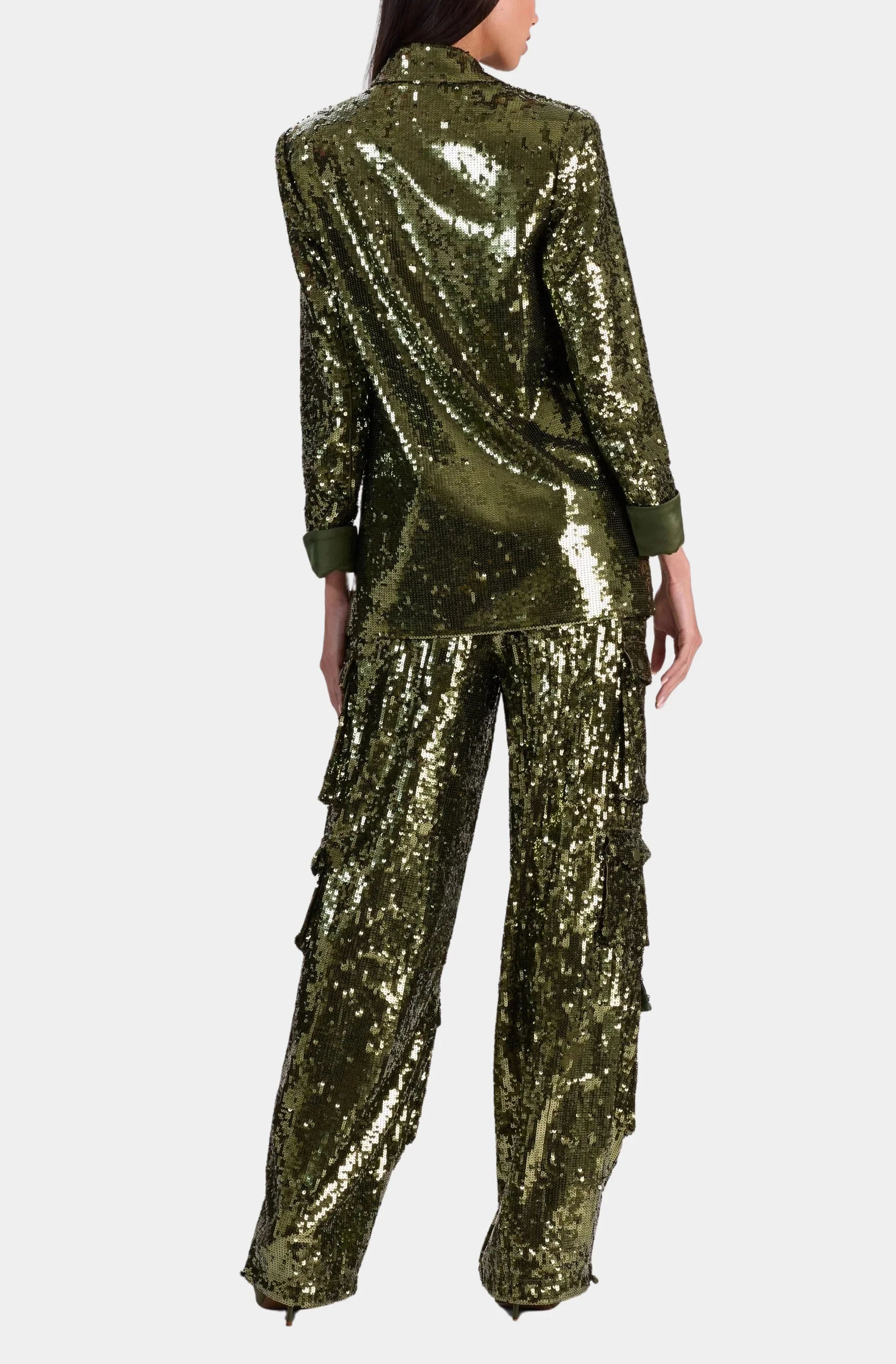 Quincy Sequin Oversized Roll Sleeve Blazer - Image 3