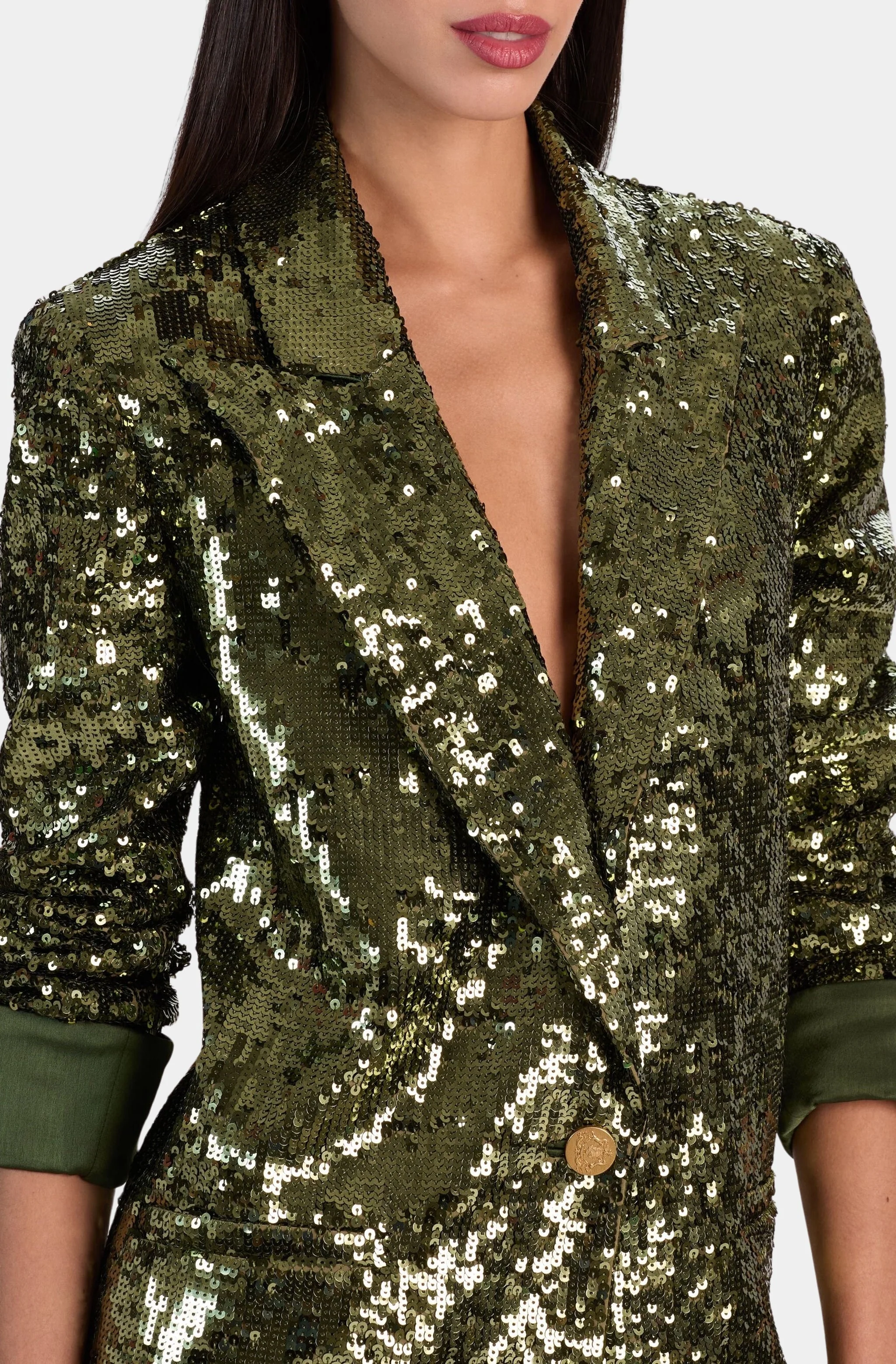 Quincy Sequin Oversized Roll Sleeve Blazer - Image 4