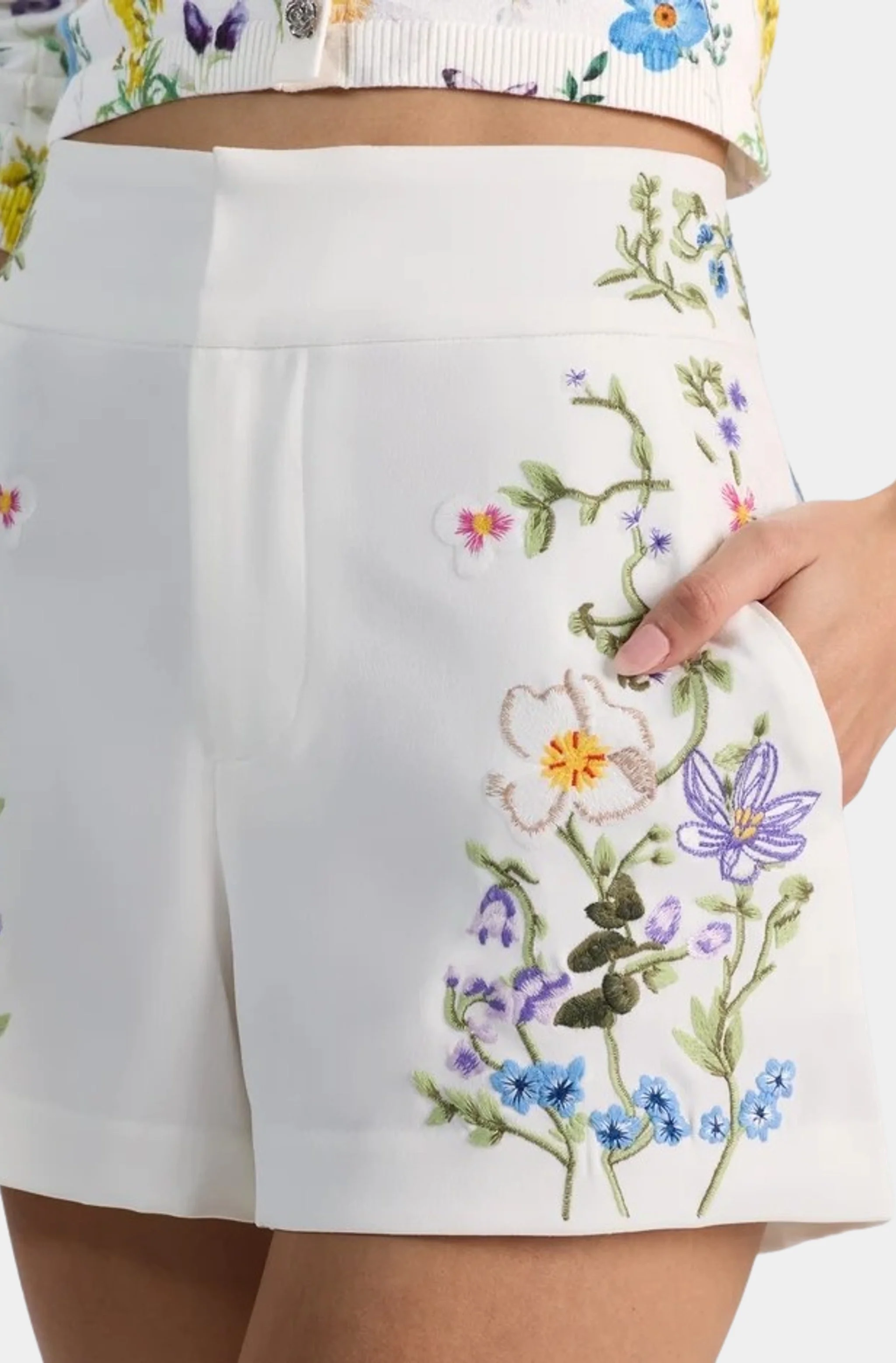 Cady Embroidered Mini Short - Image 3