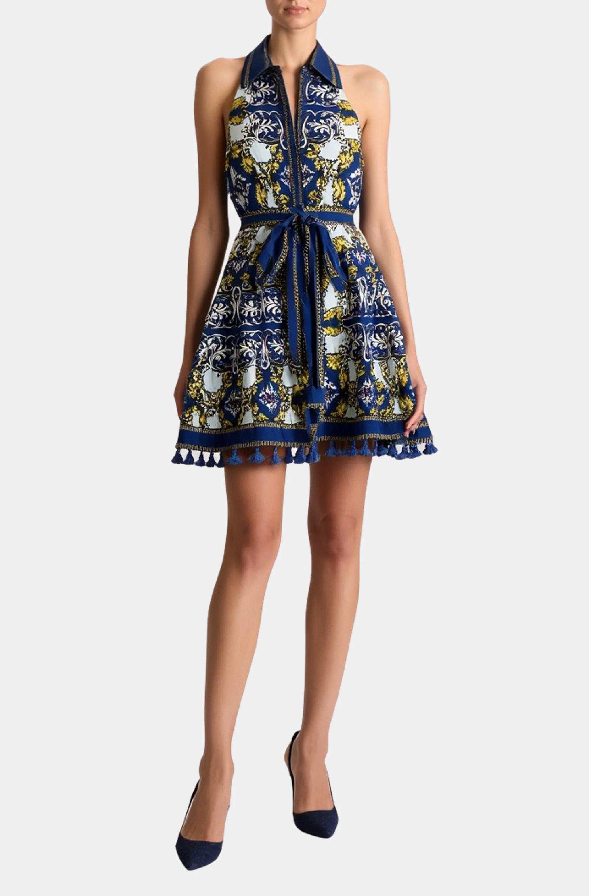 Lucy Halter Neck Mini Shirt Dress