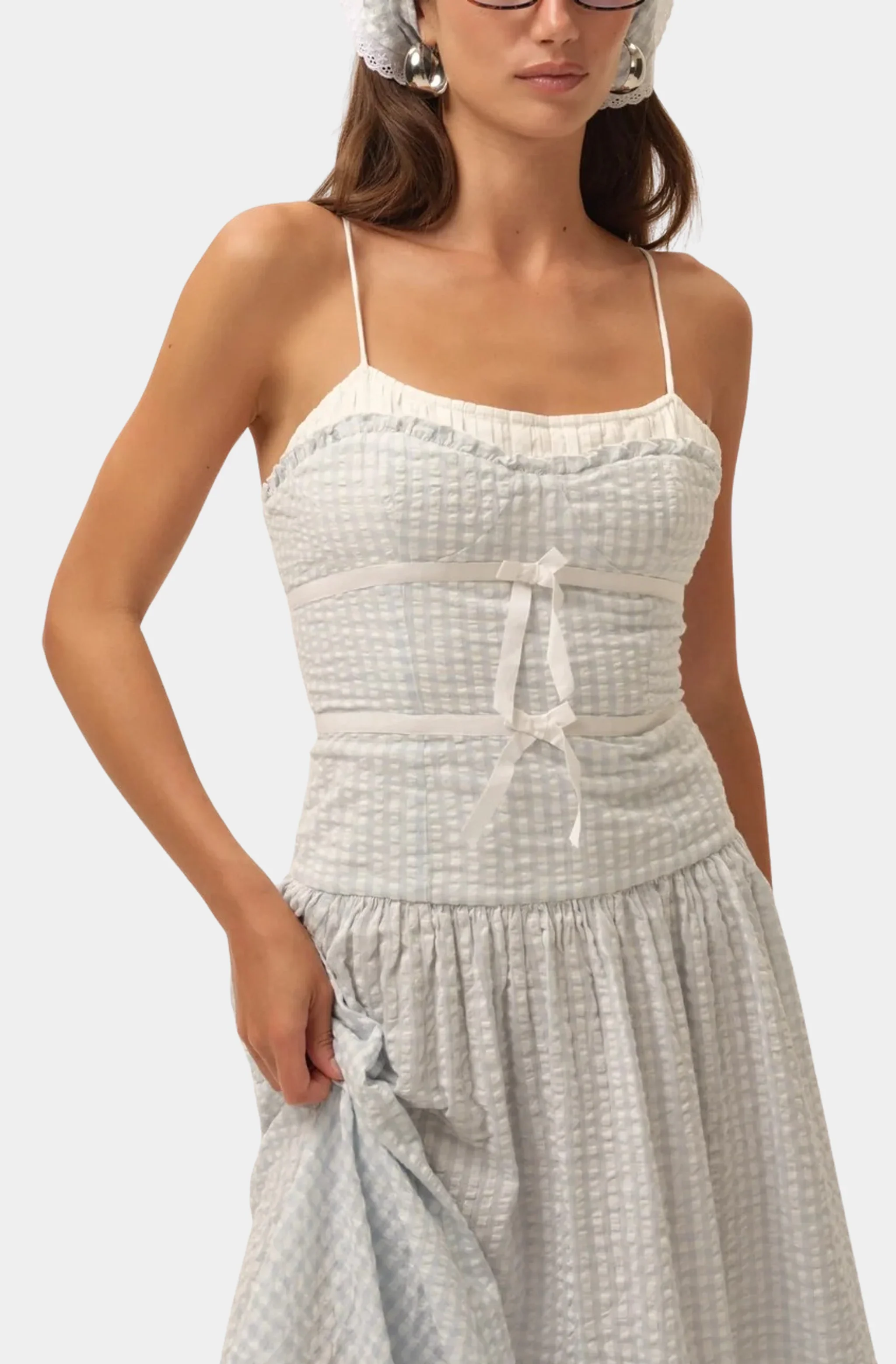 Georgia Gingham Midi Dress - Image 2
