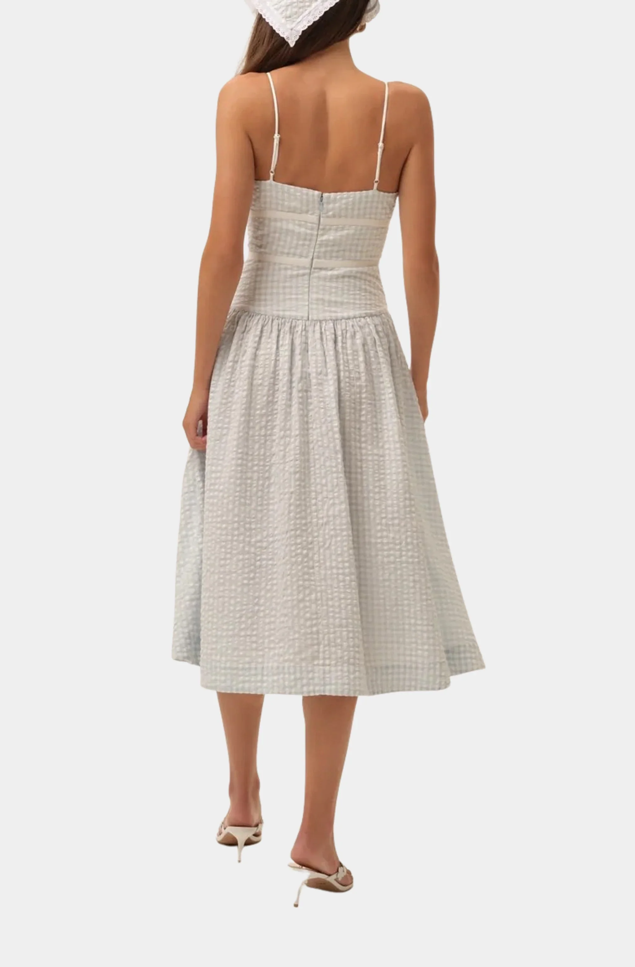 Georgia Gingham Midi Dress - Image 3