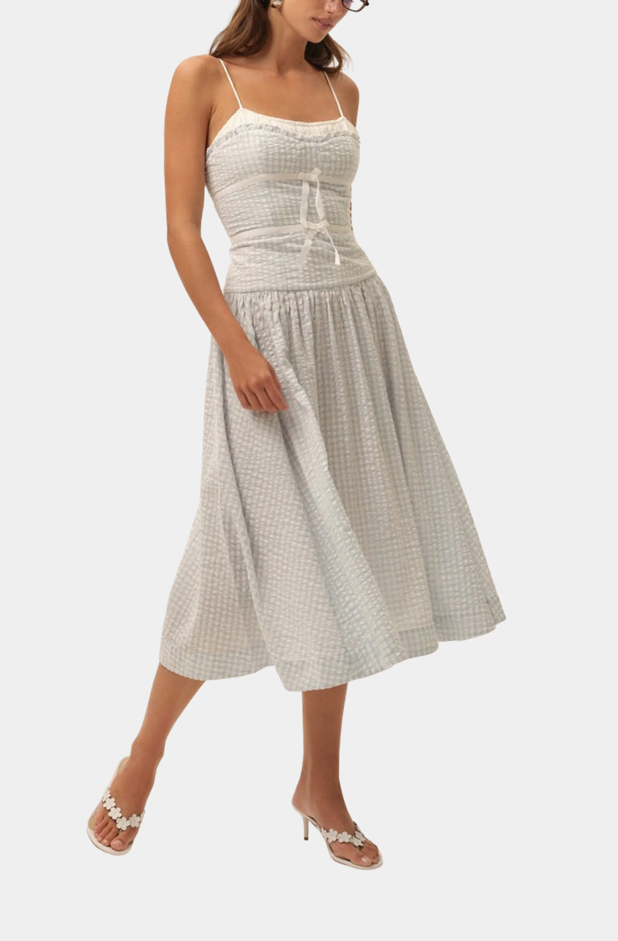 Georgia Gingham Midi Dress - Image 4