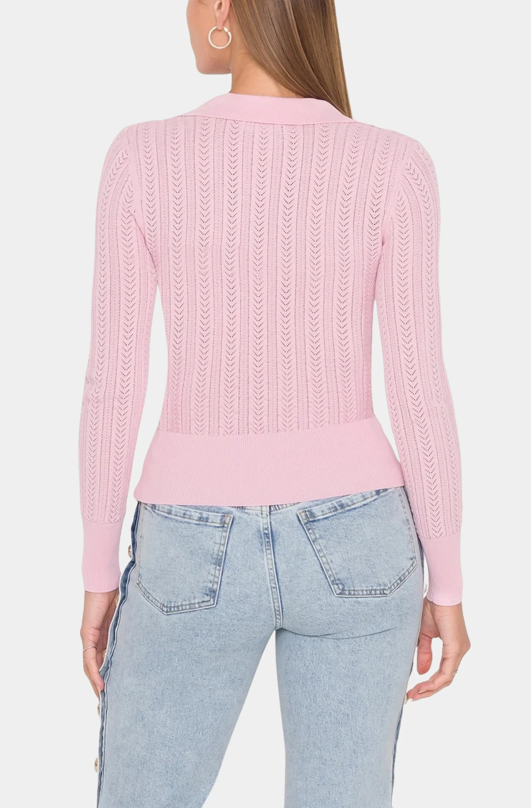 Charlotte Pointelle Rib Cardigan - Image 4