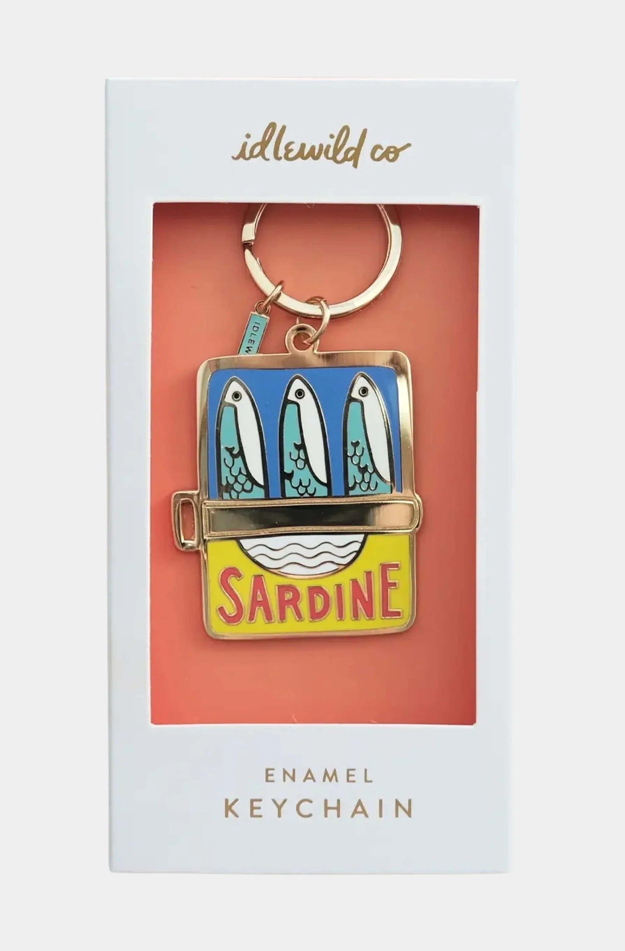Tinned Fish Enamel Keychain